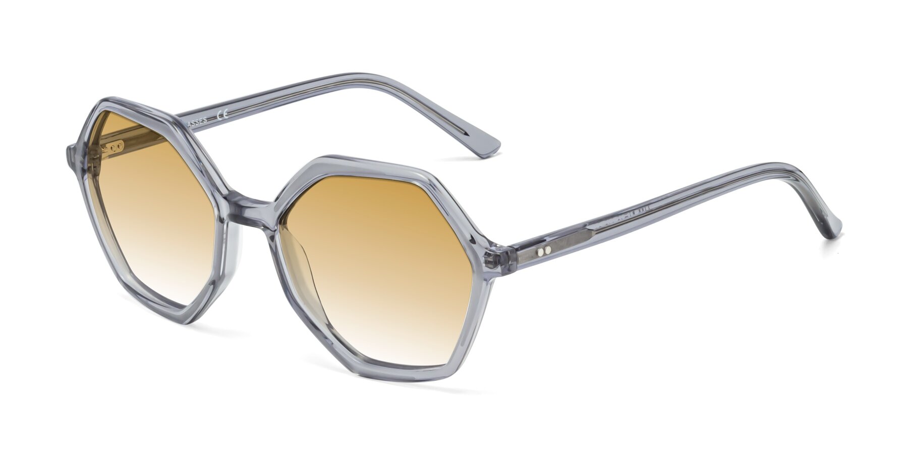 Angle of 1489 in Blue-Gray with Champagne Gradient Lenses