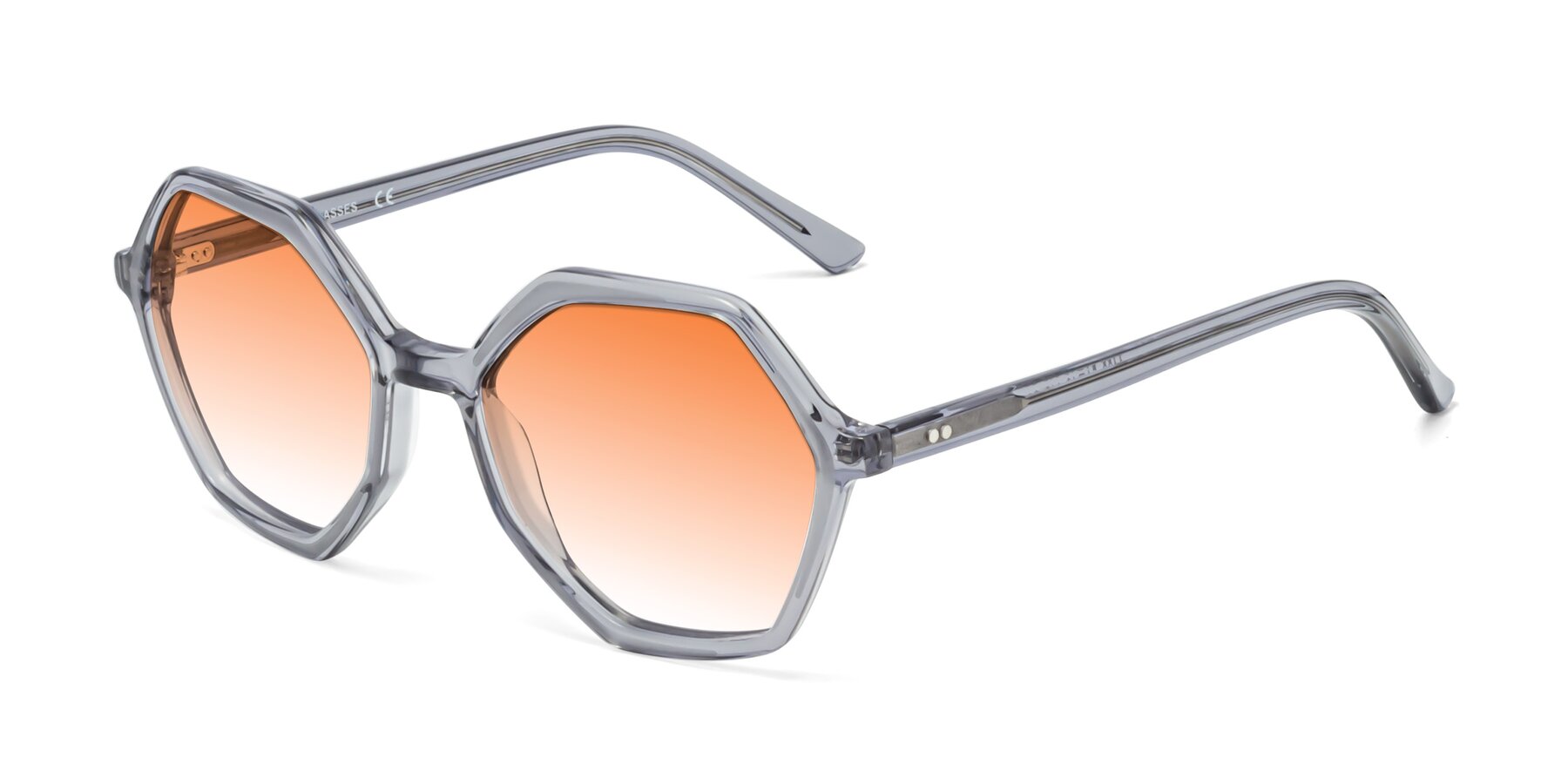 Angle of 1489 in Blue-Gray with Orange Gradient Lenses