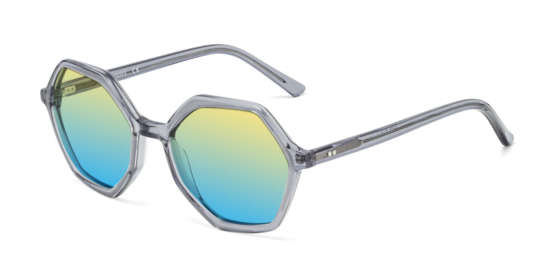 Angle of 1489 in Blue-Gray with Yellow / Blue Gradient Lenses