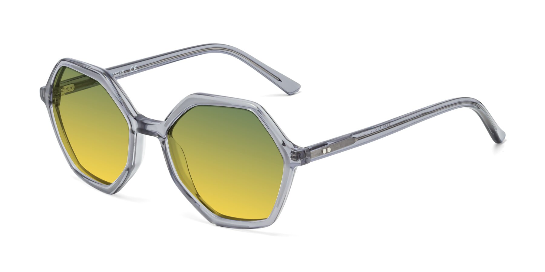 Angle of 1489 in Blue-Gray with Green / Yellow Gradient Lenses