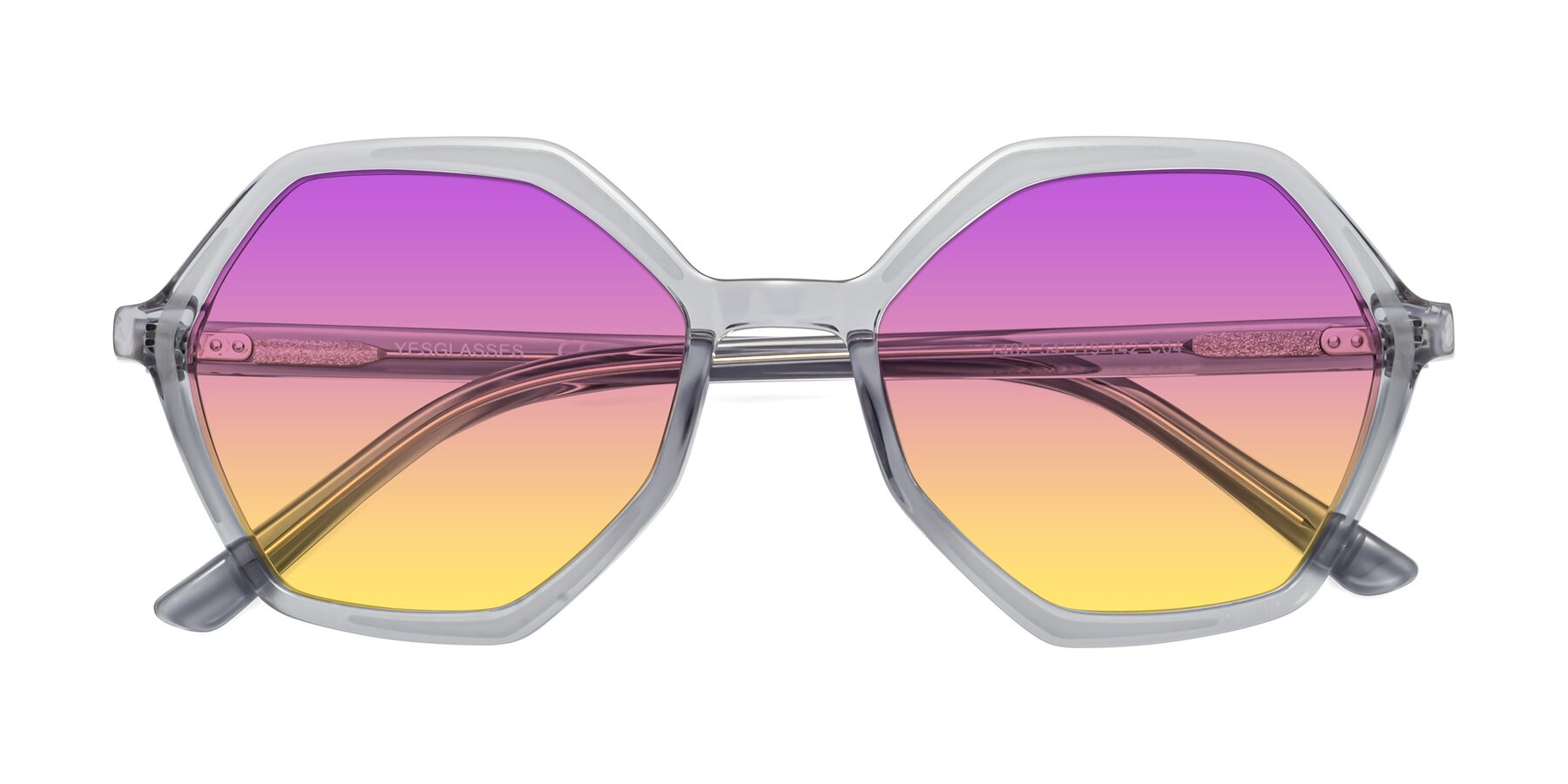 Folded Front of 1489 in Blue-Gray with Purple / Yellow Gradient Lenses