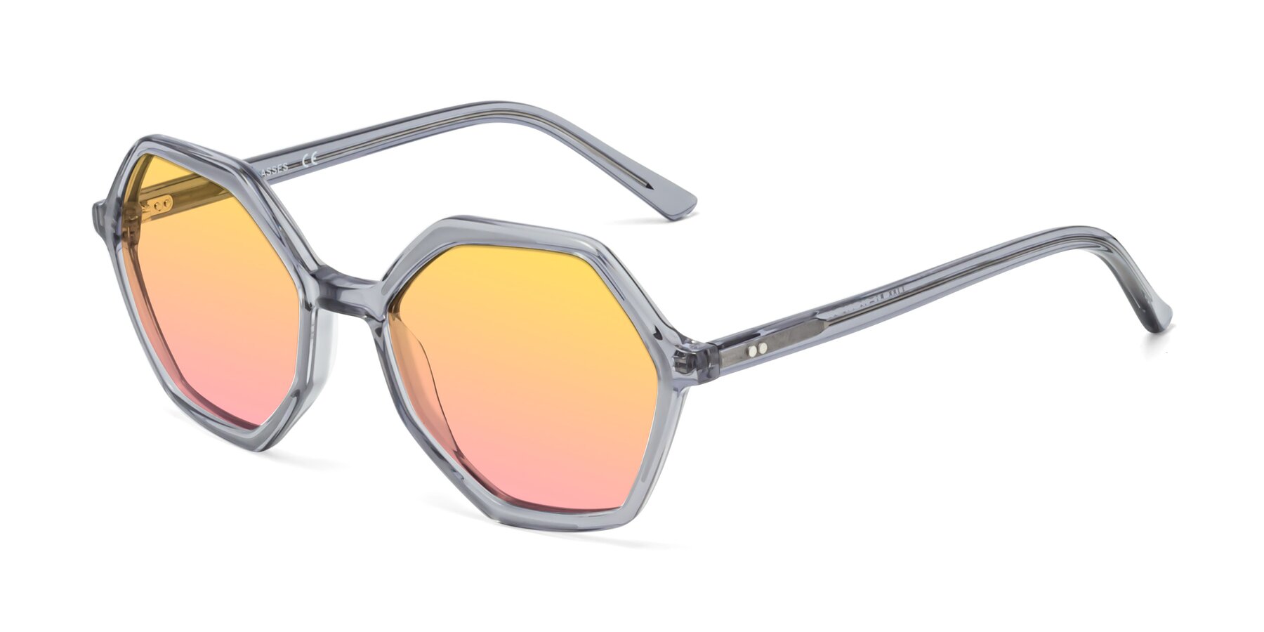 Angle of 1489 in Blue-Gray with Yellow / Pink Gradient Lenses
