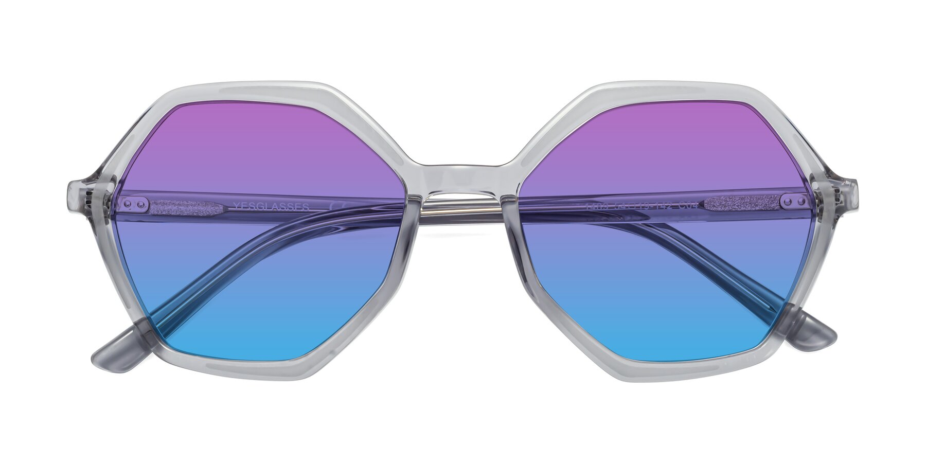 Folded Front of 1489 in Blue-Gray with Purple / Blue Gradient Lenses
