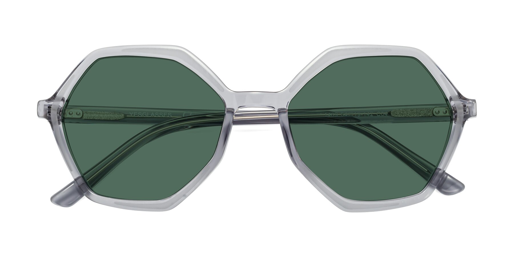Folded Front of 1489 in Blue-Gray with Green Polarized Lenses