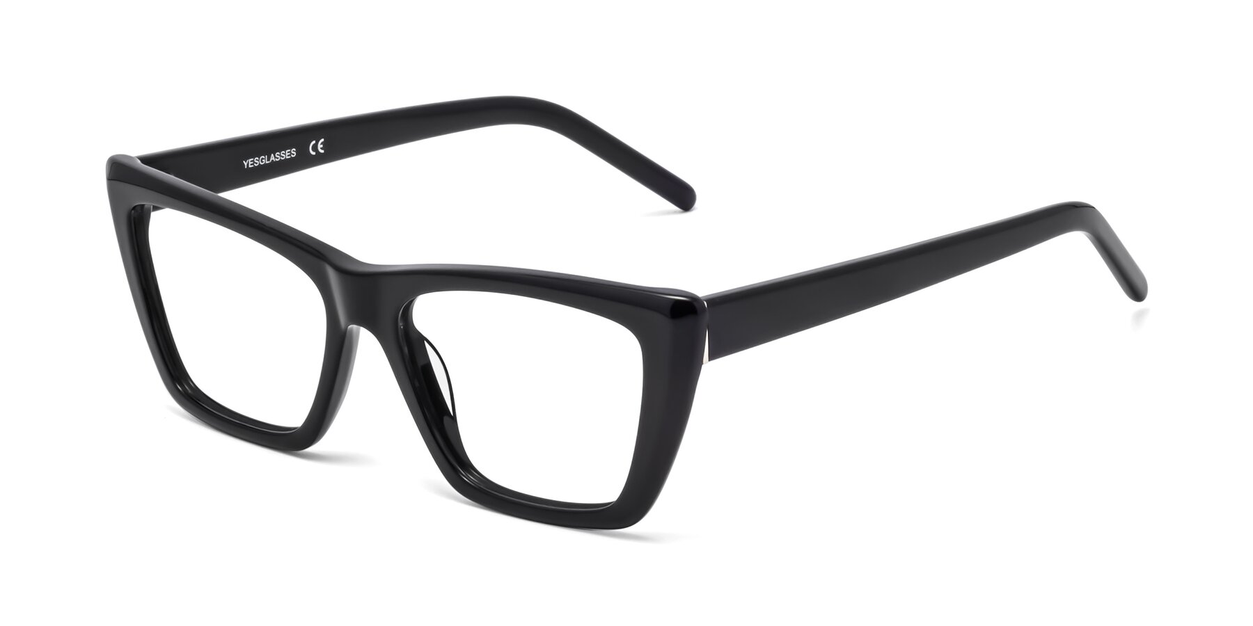 Angle of 1494 in Black with Clear Blue Light Blocking Lenses