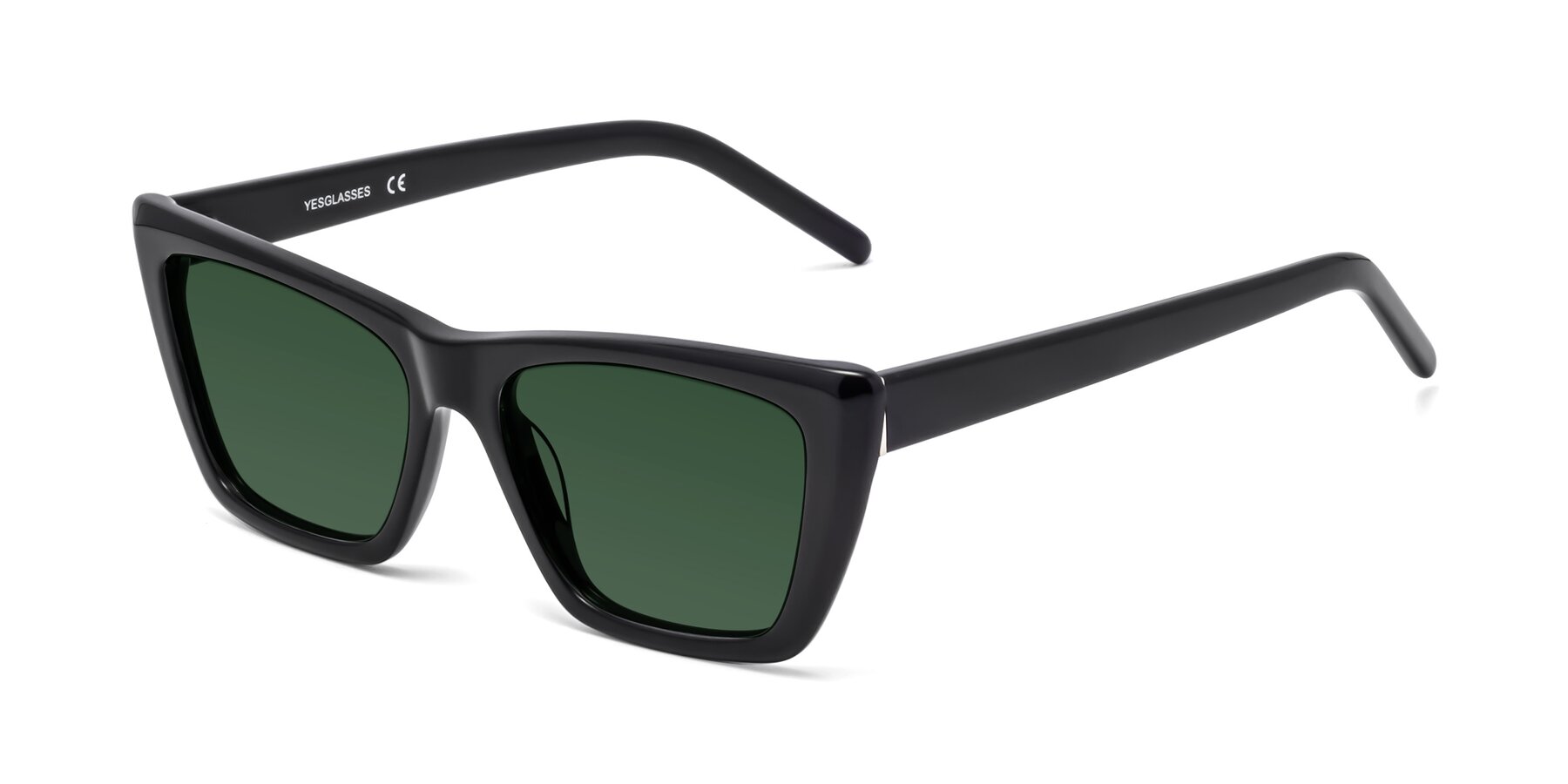Angle of 1494 in Black with Green Tinted Lenses