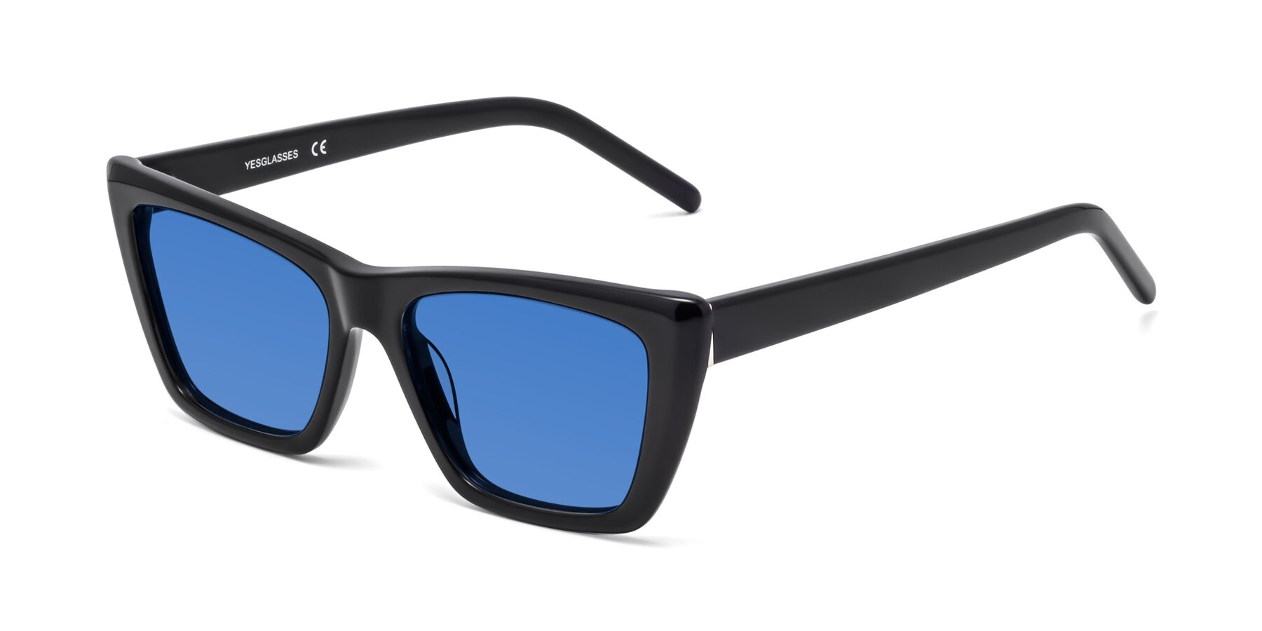 Angle of 1494 in Black with Blue Tinted Lenses