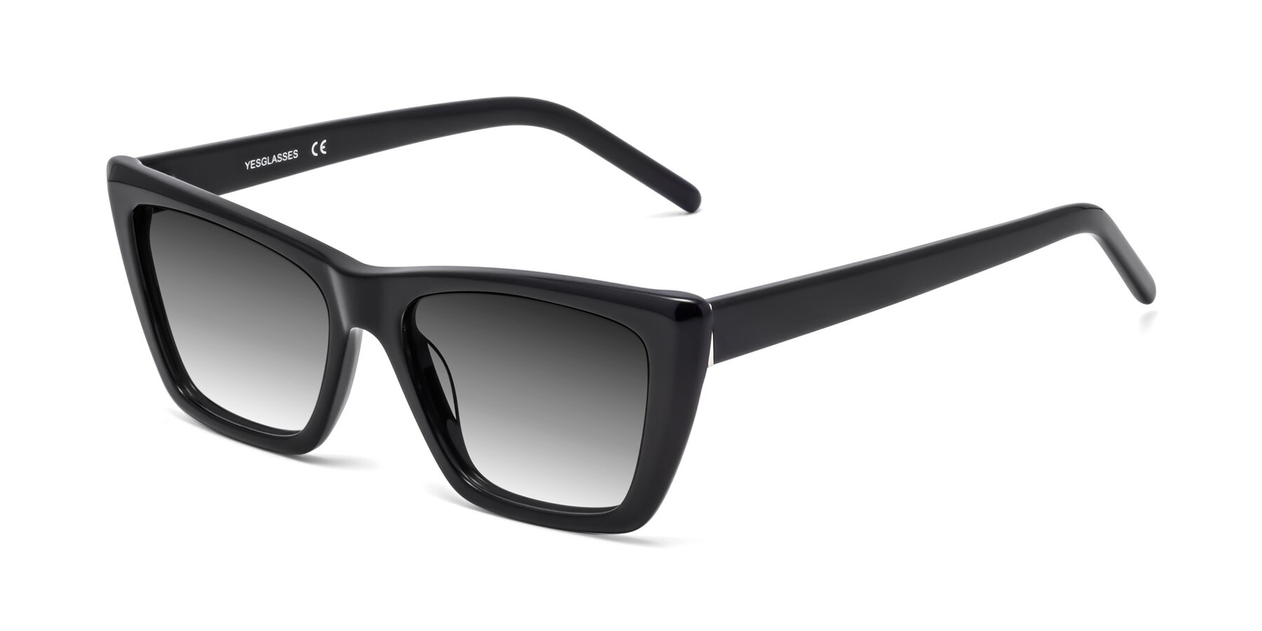 Angle of 1494 in Black with Gray Gradient Lenses