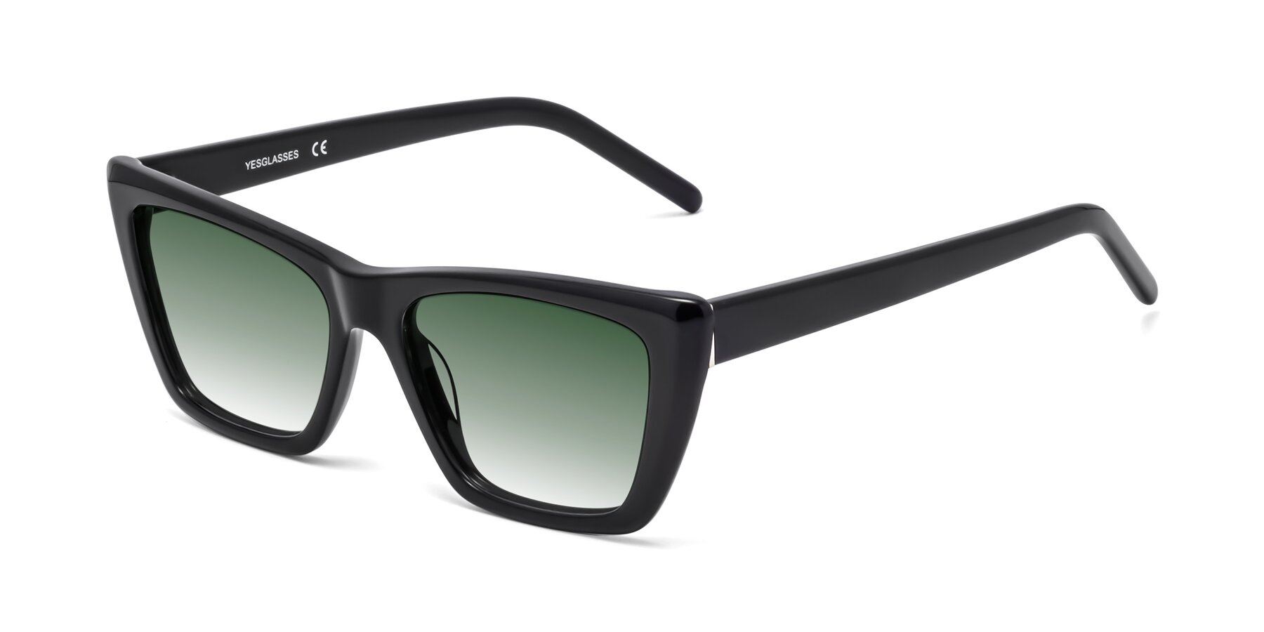 Angle of 1494 in Black with Green Gradient Lenses