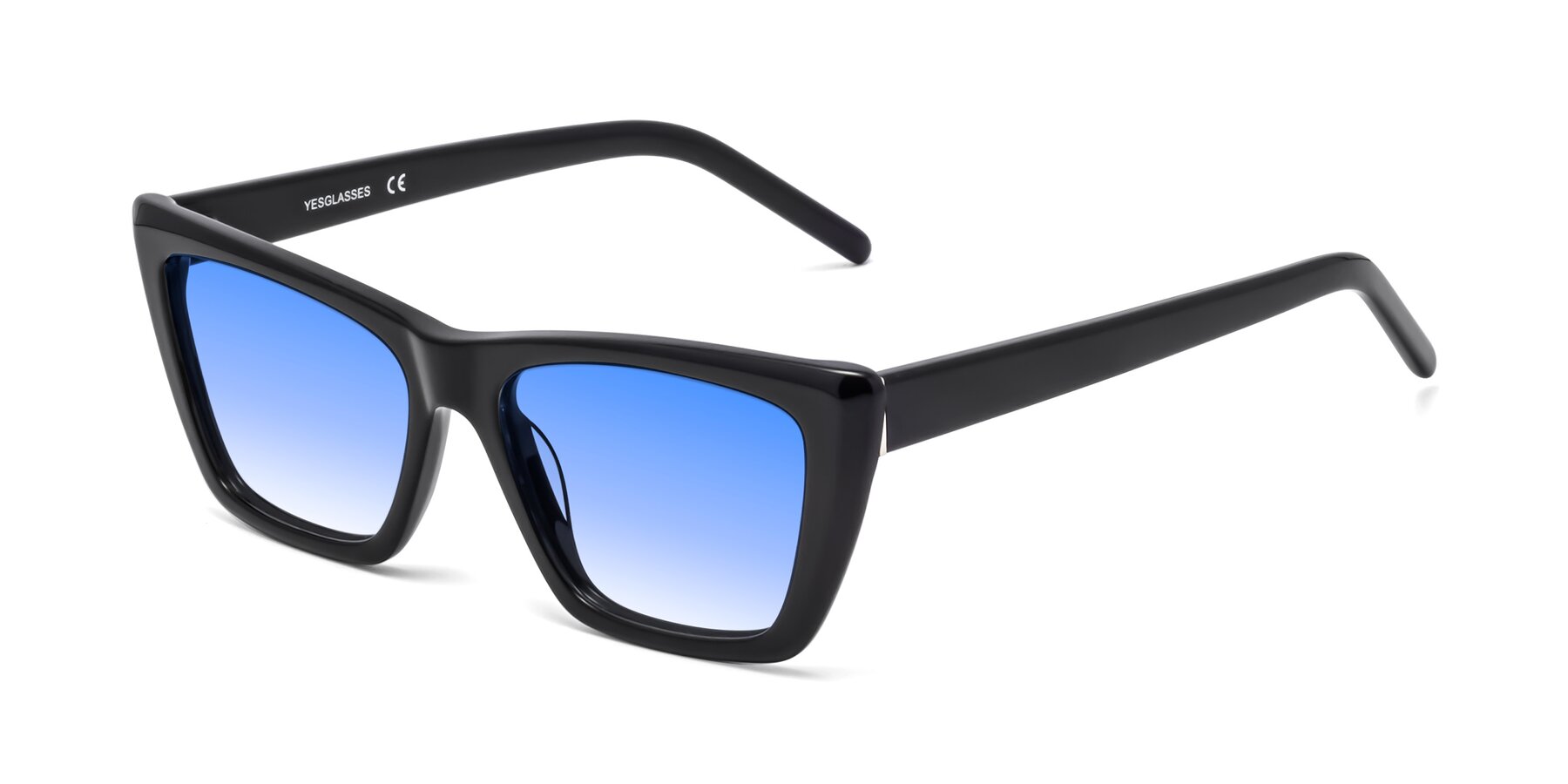 Angle of 1494 in Black with Blue Gradient Lenses