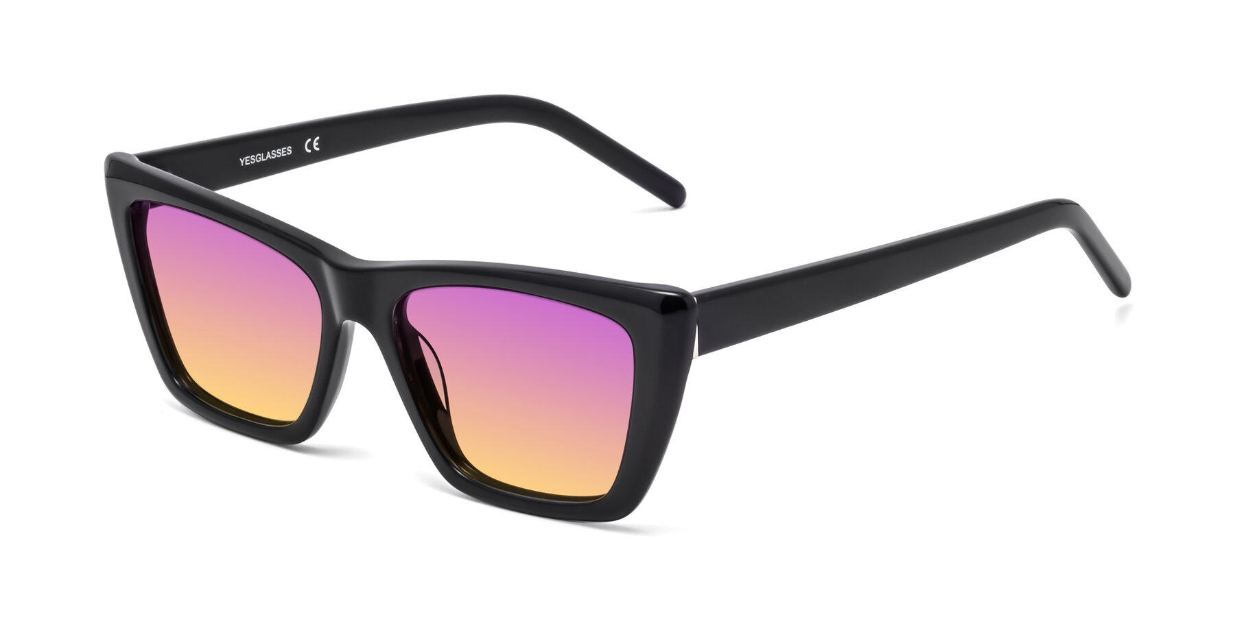 Angle of 1494 in Black with Purple / Yellow Gradient Lenses