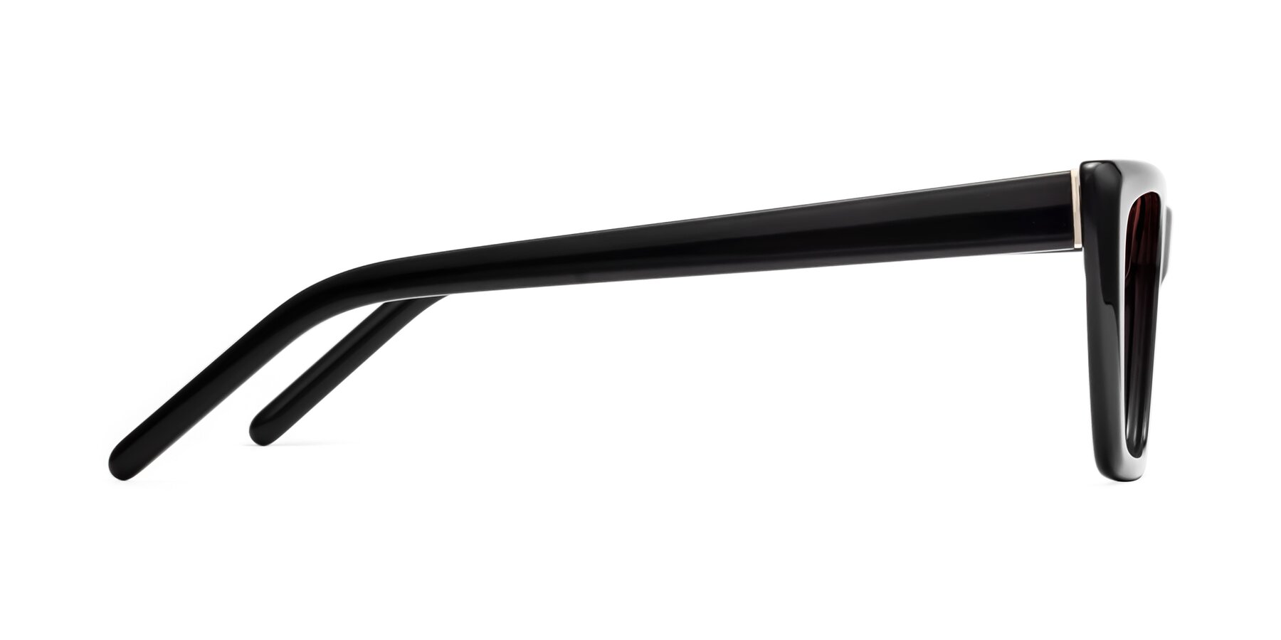 Side of 1494 in Black with Garnet Gradient Lenses