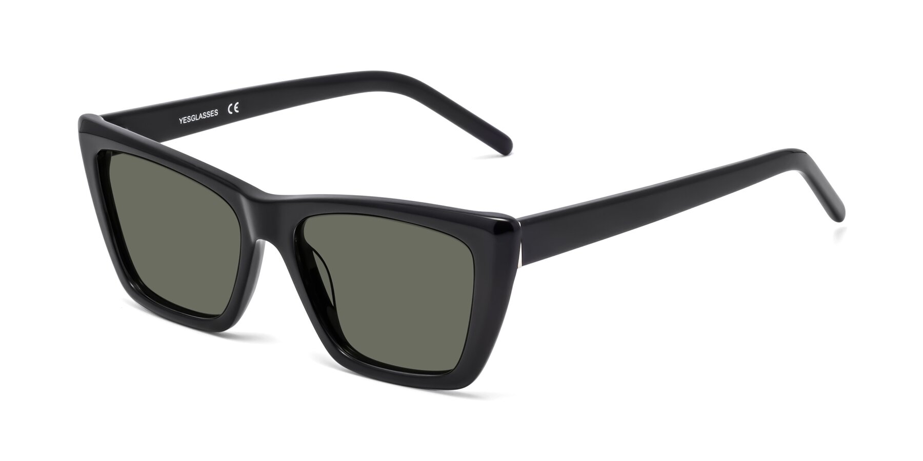 Angle of 1494 in Black with Gray Polarized Lenses