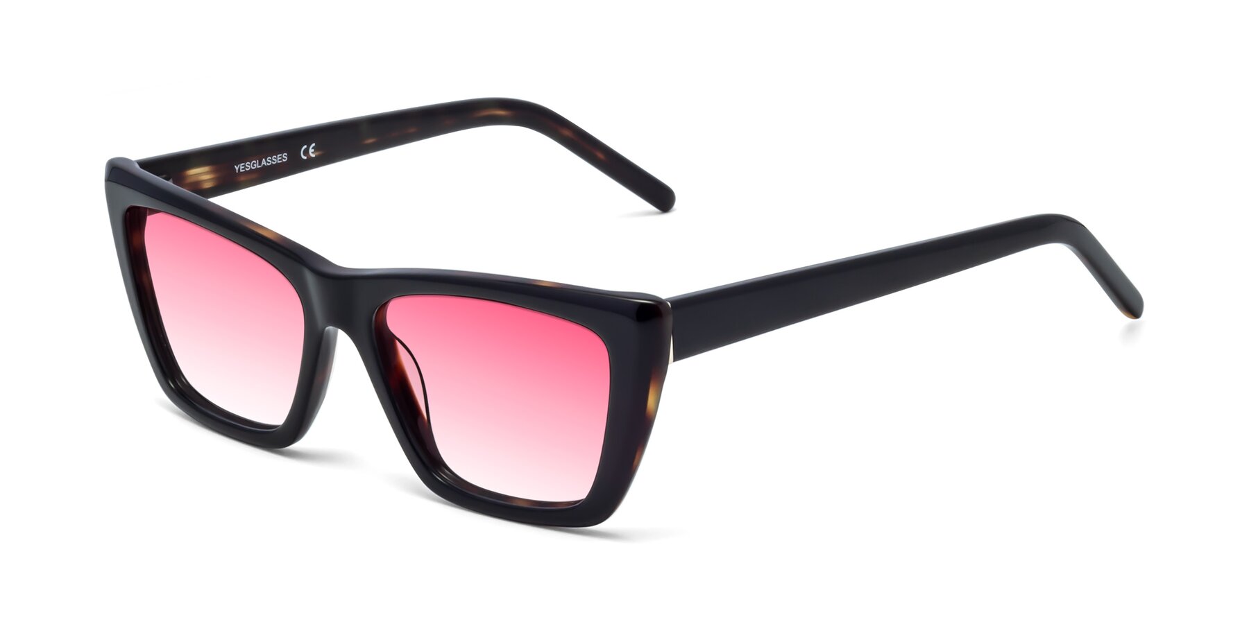 Angle of 1494 in Tortoise with Pink Gradient Lenses
