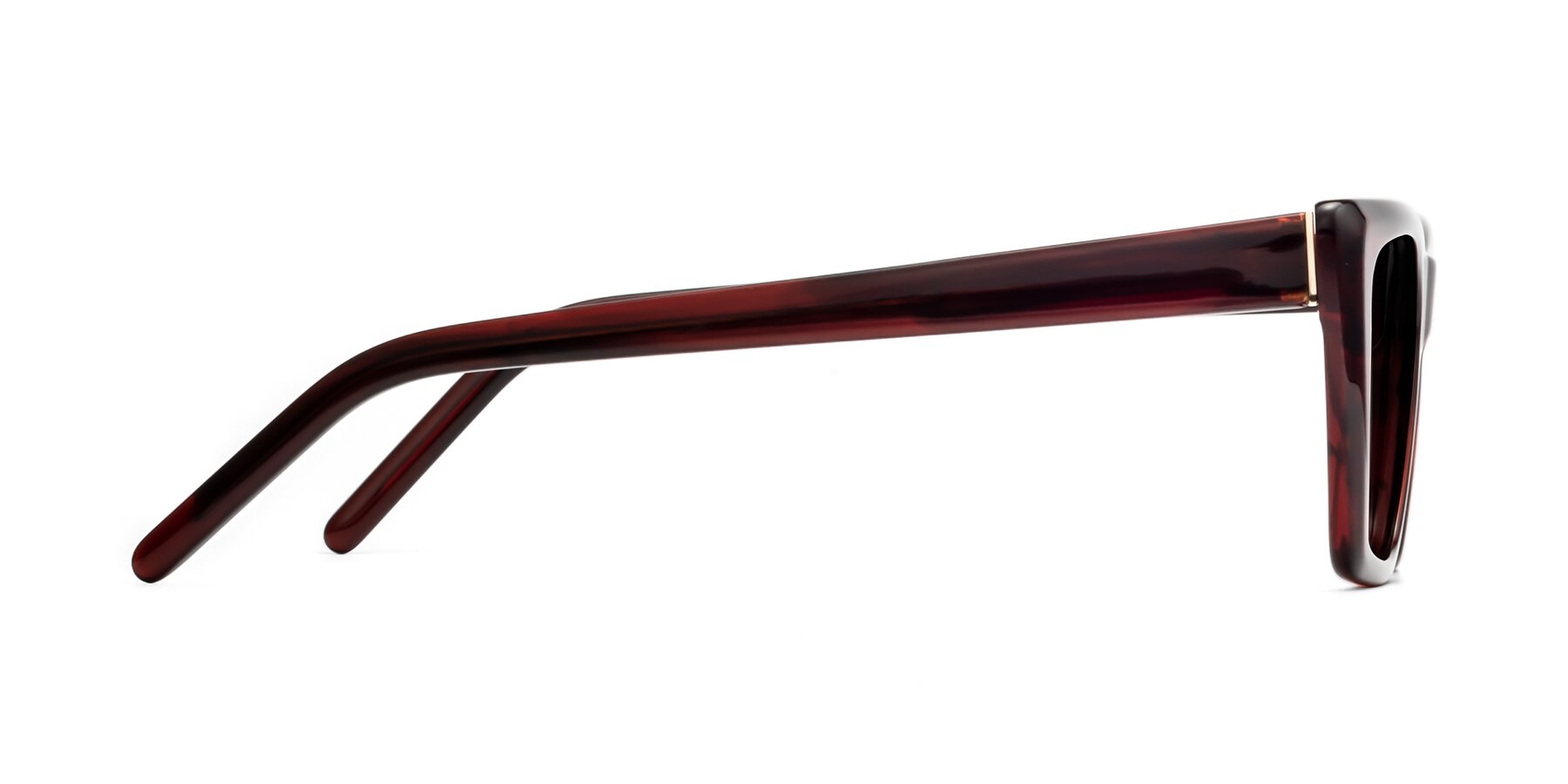 Side of 1494 in Stripe Wine with Gray Polarized TAC Lenses