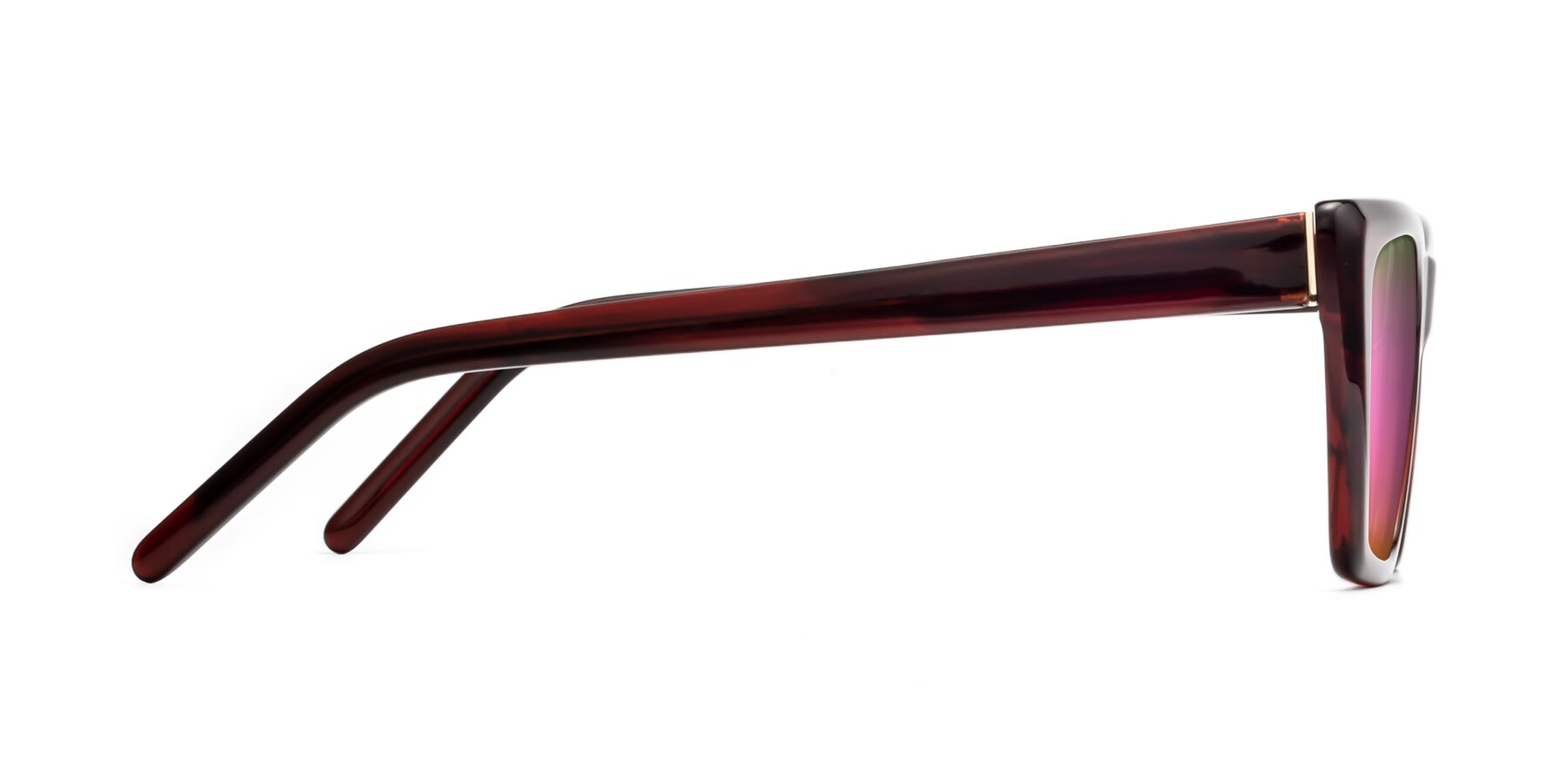 Side of 1494 in Stripe Wine with Pink Mirrored Lenses