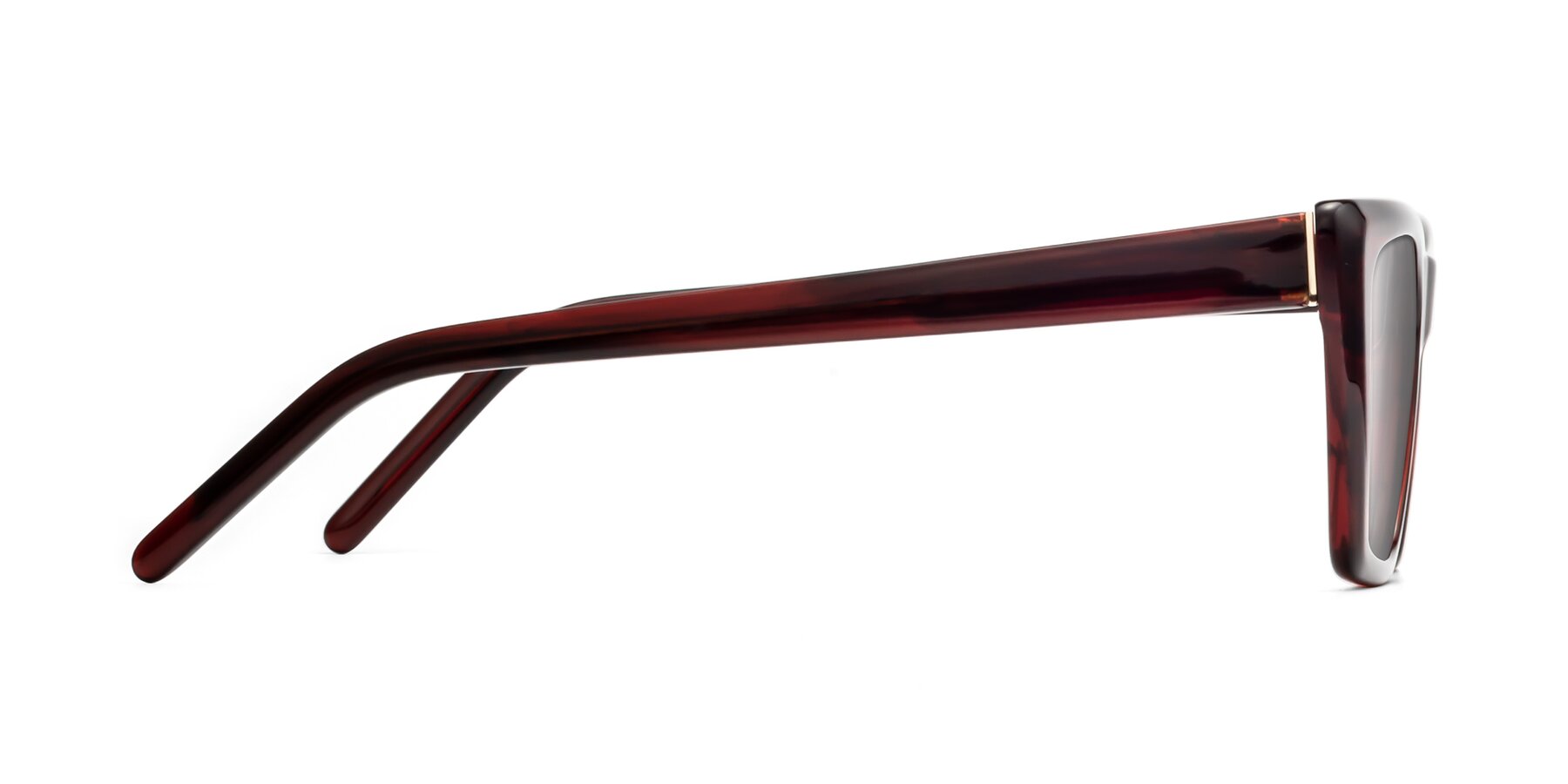 Side of 1494 in Stripe Wine with Silver Mirrored Lenses