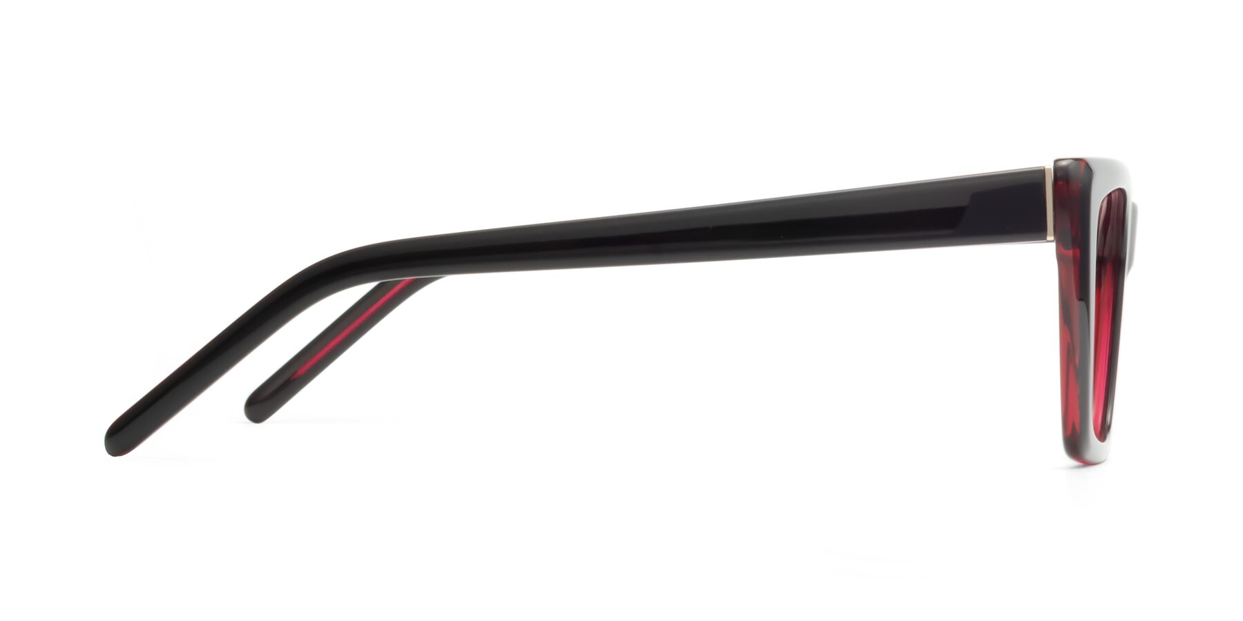 Side of 1494 in Black-Wine with Light Garnet Tinted Lenses