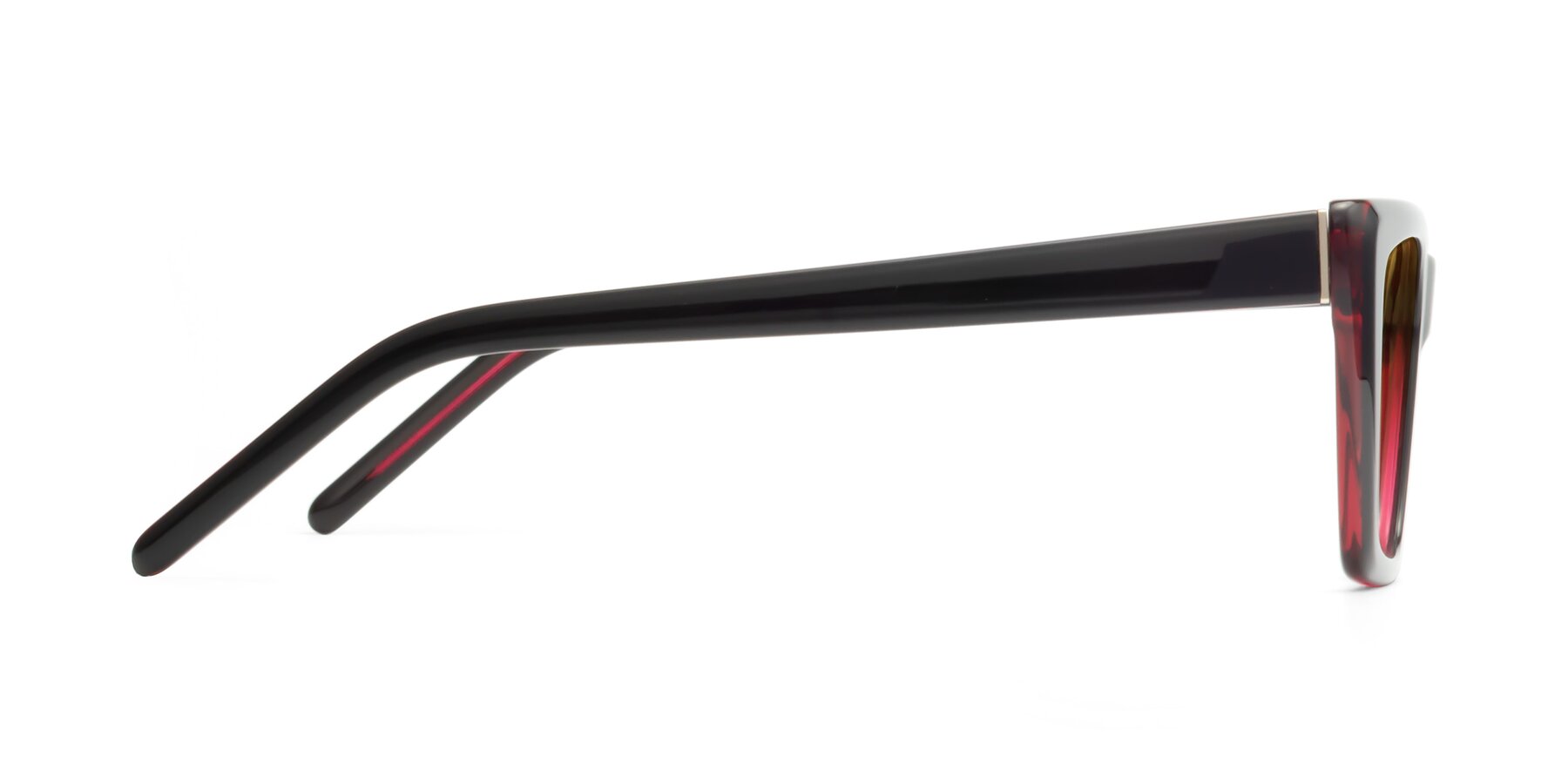 Side of 1494 in Black-Wine with Champagne Gradient Lenses