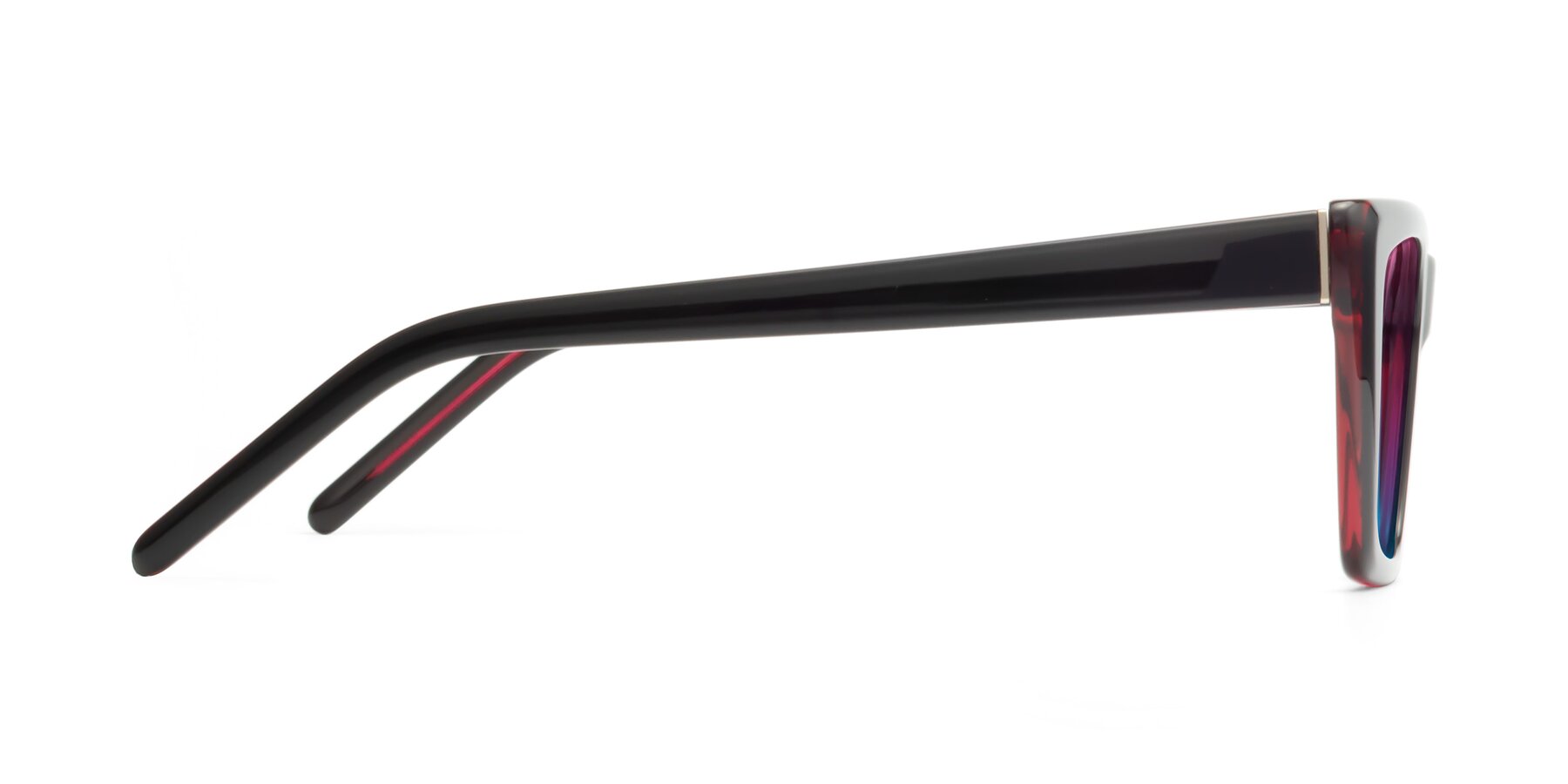 Side of 1494 in Black-Wine with Pink / Blue Gradient Lenses