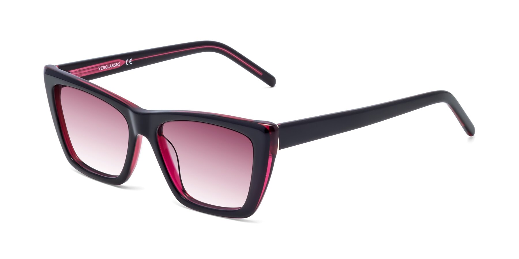 Angle of 1494 in Black-Wine with Wine Gradient Lenses