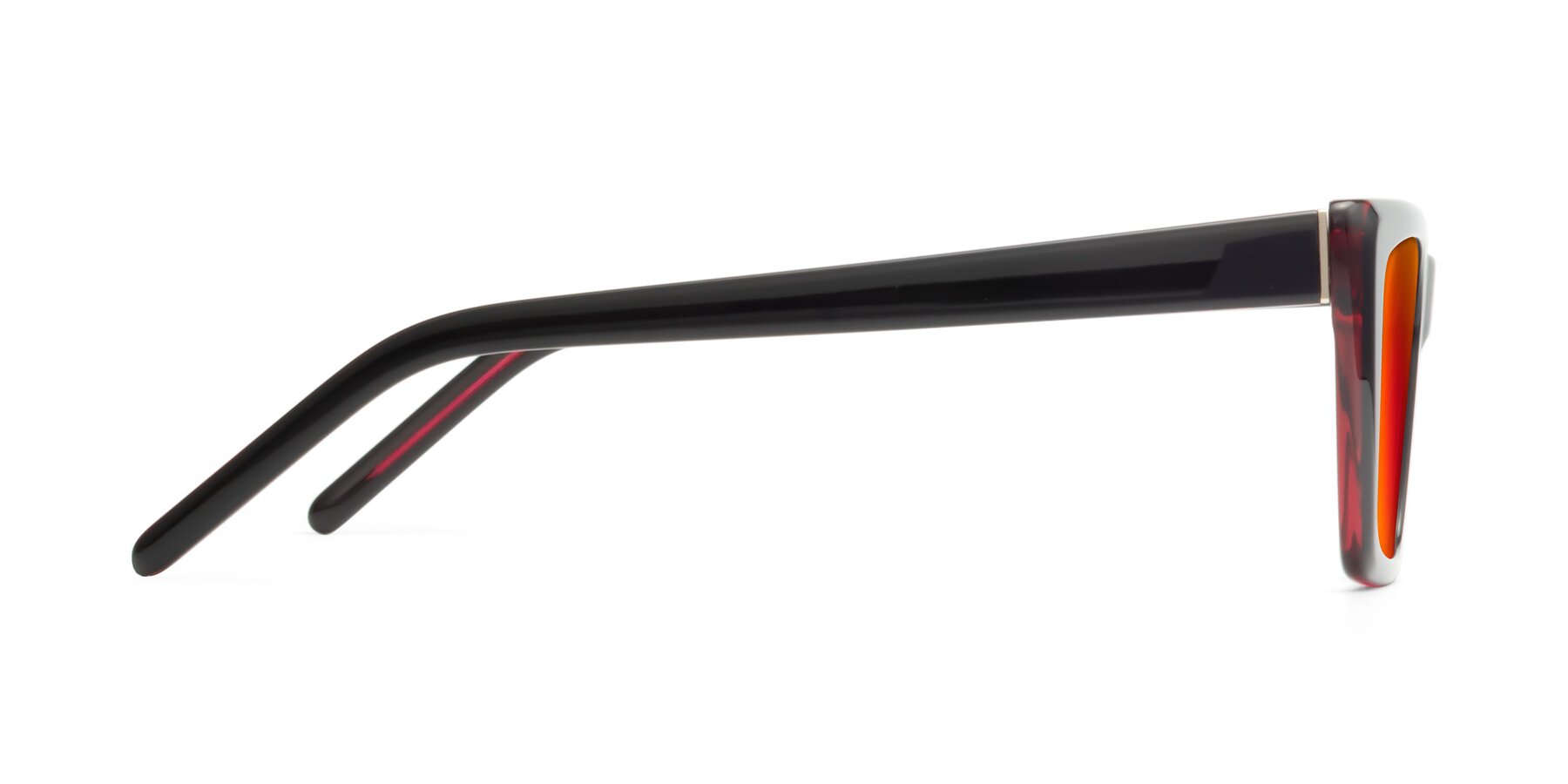 Side of 1494 in Black-Wine with Red Gold Mirrored Lenses
