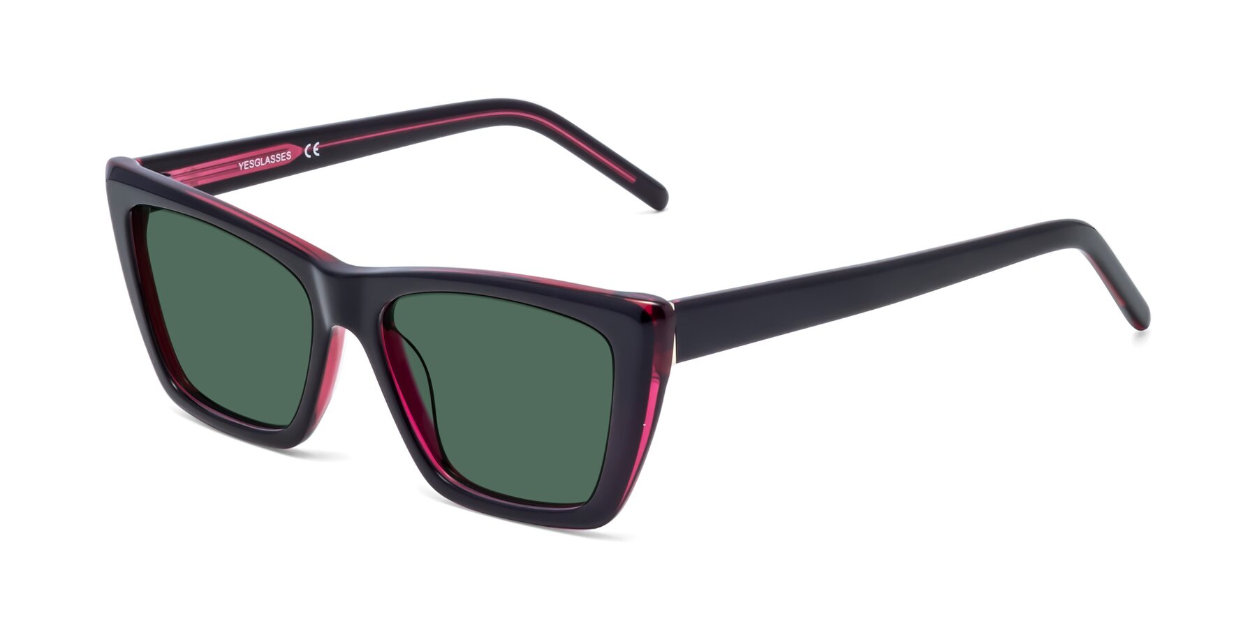 Angle of 1494 in Black-Wine with Green Polarized Lenses