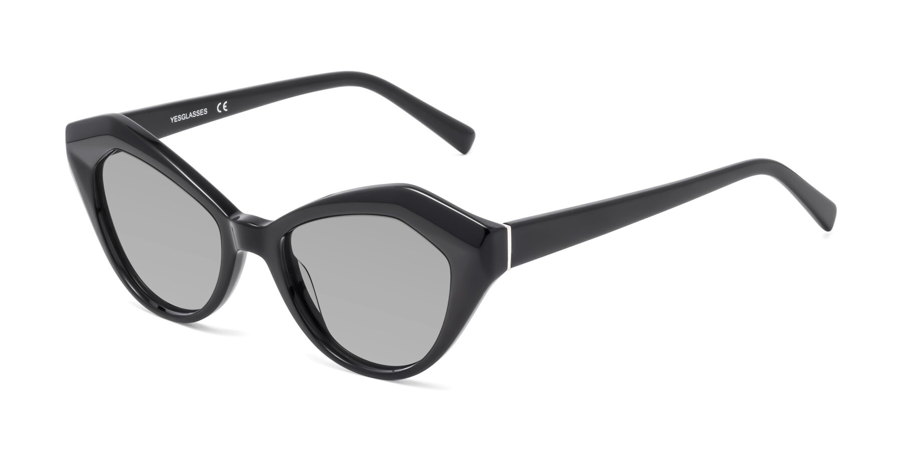 Angle of 1495 in Black with Light Gray Tinted Lenses
