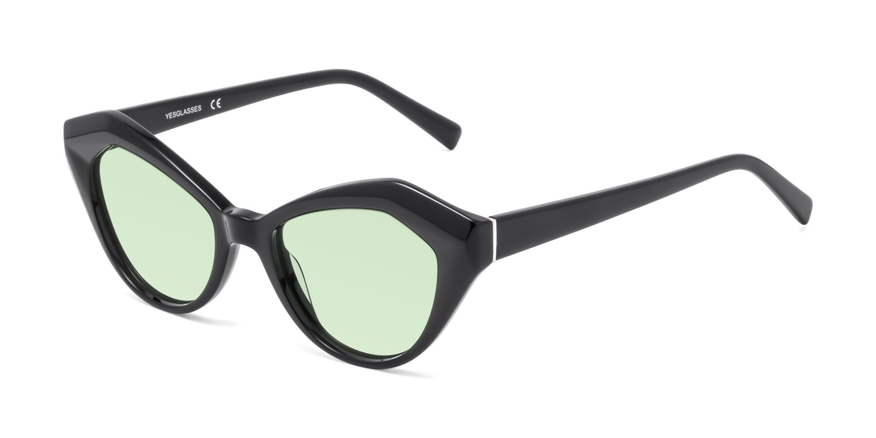 Angle of 1495 in Black with Light Green Tinted Lenses
