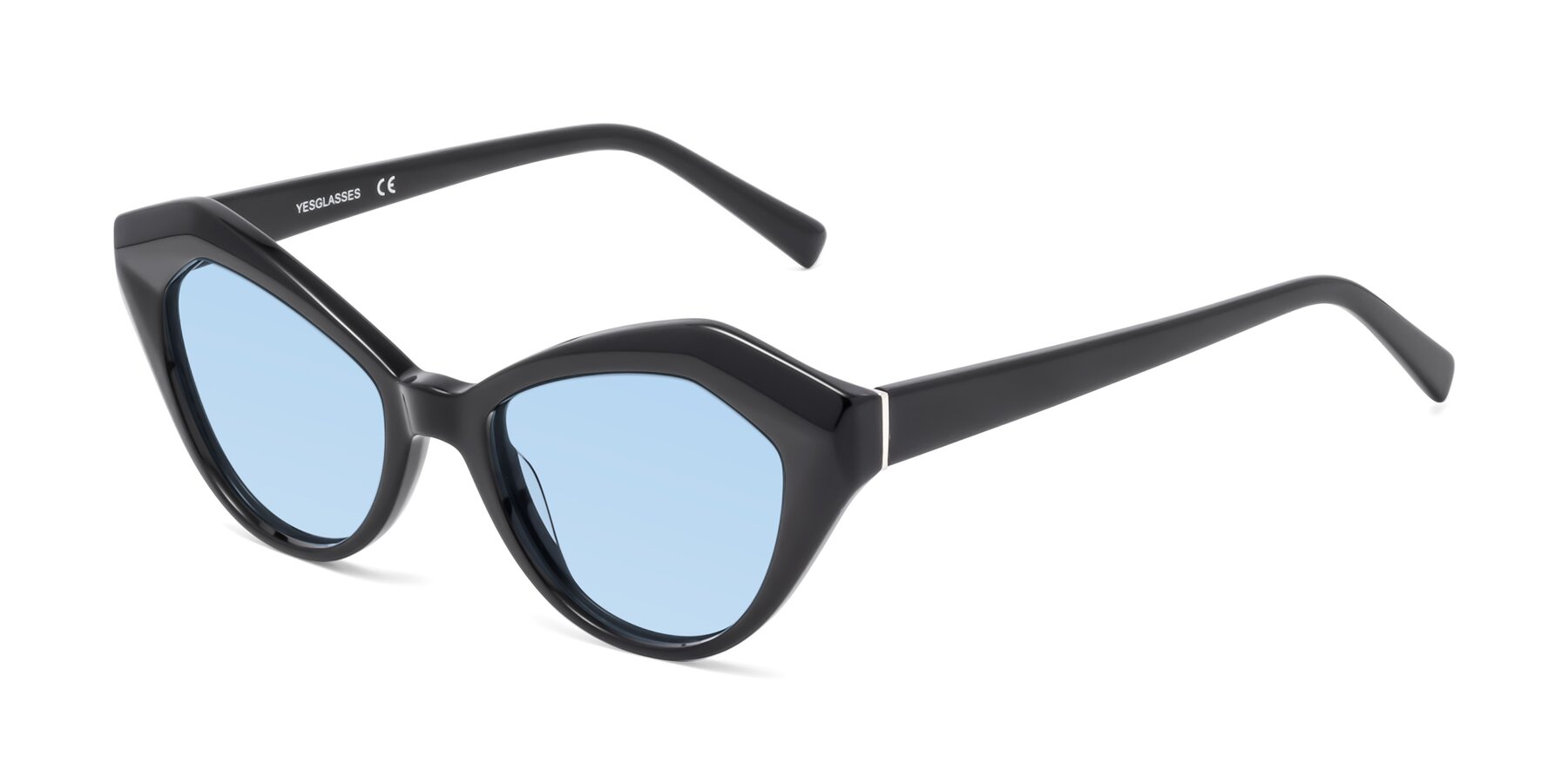 Angle of 1495 in Black with Light Blue Tinted Lenses
