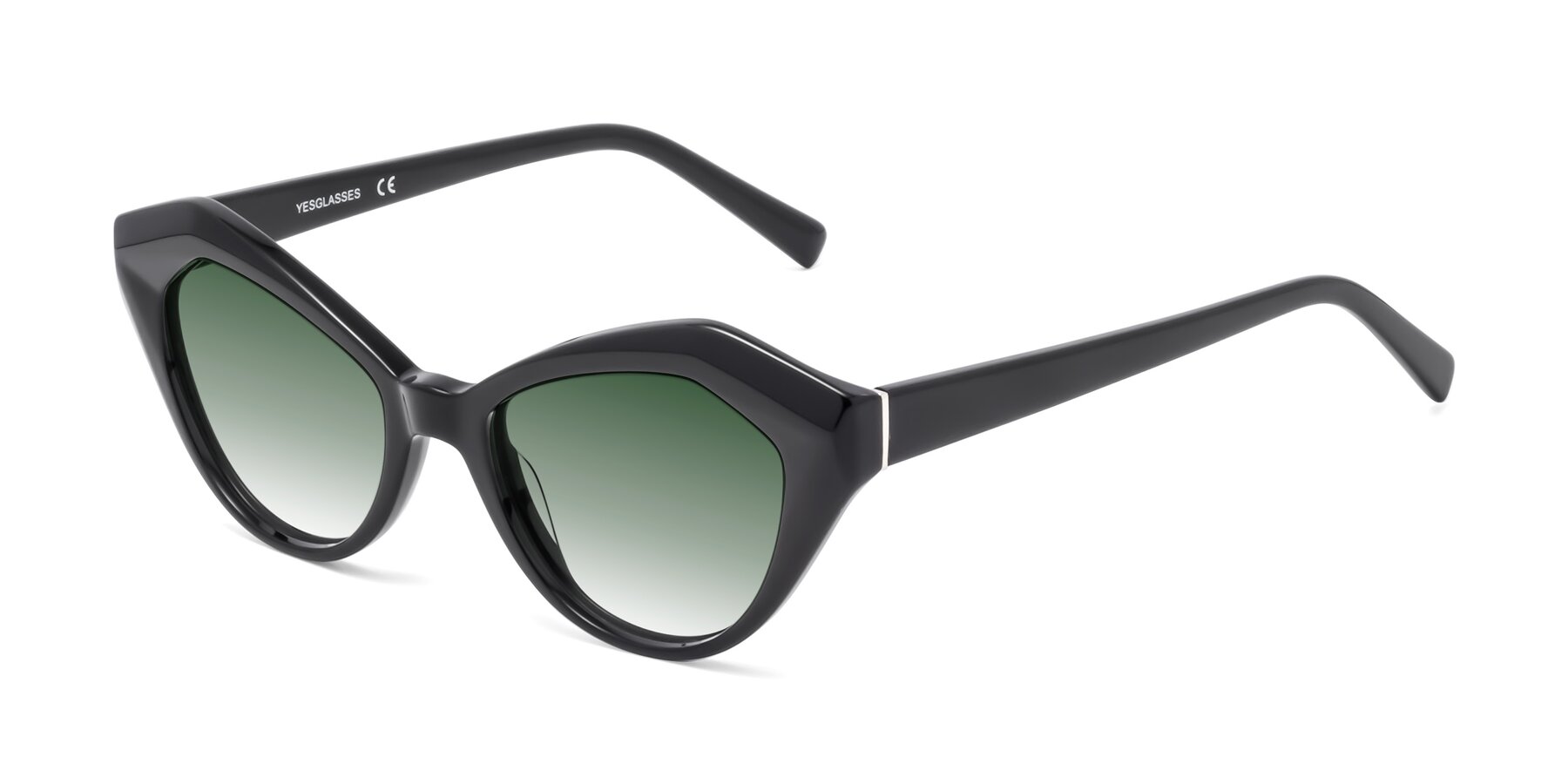 Angle of 1495 in Black with Green Gradient Lenses