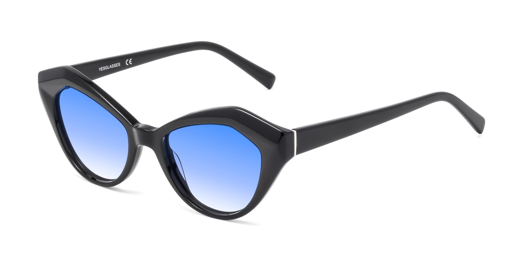 Angle of 1495 in Black with Blue Gradient Lenses