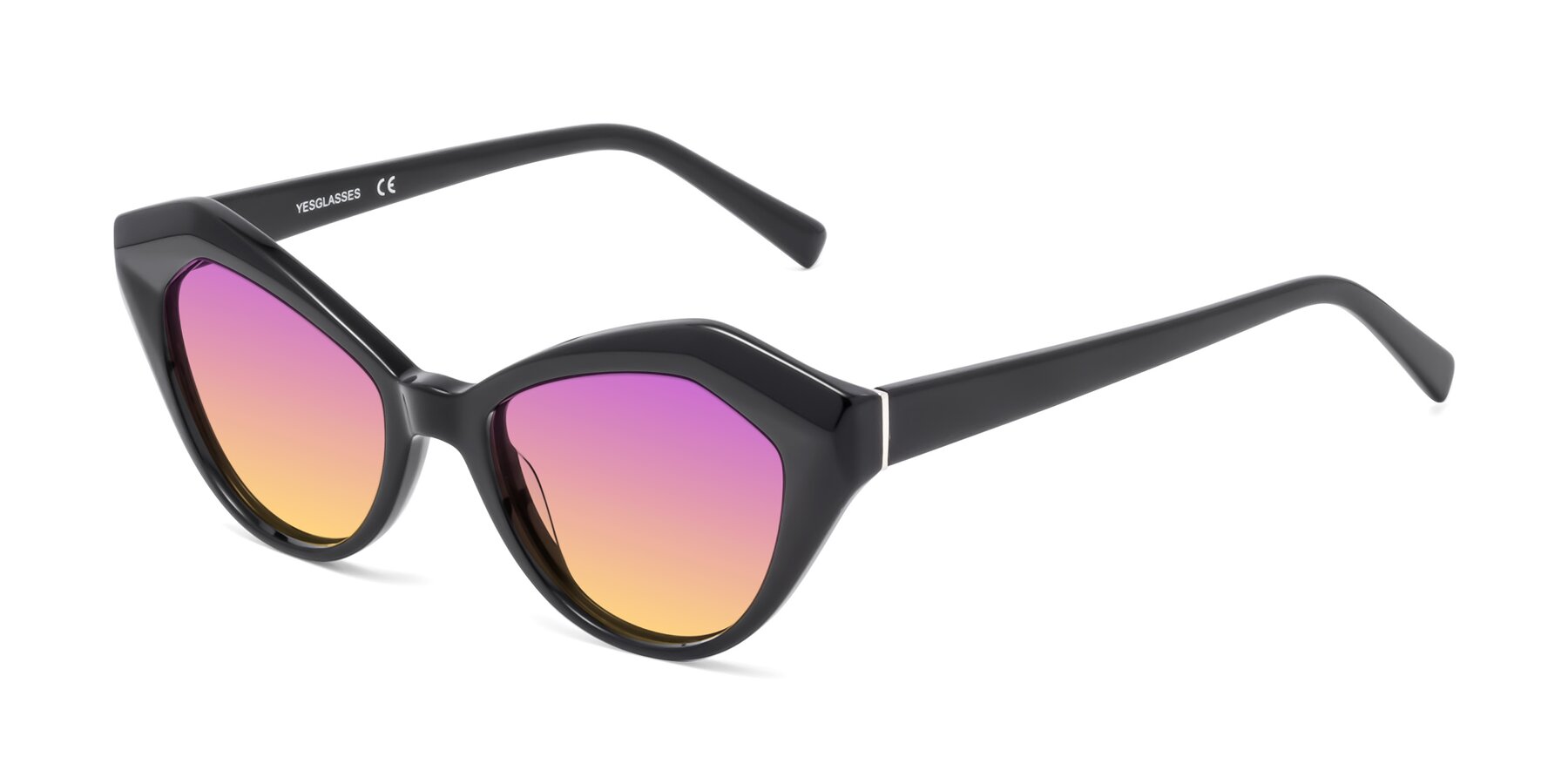 Angle of 1495 in Black with Purple / Yellow Gradient Lenses