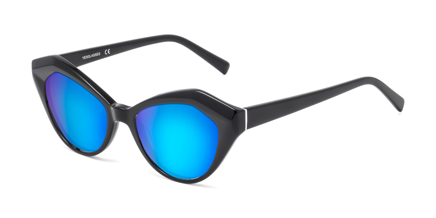 Angle of 1495 in Black with Blue Mirrored Lenses