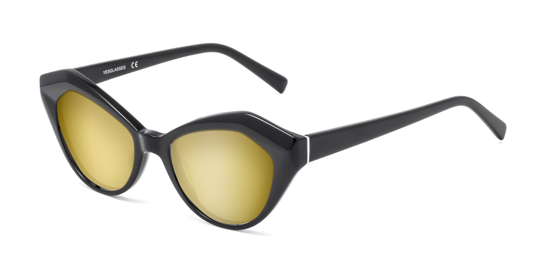 Angle of 1495 in Black with Gold Mirrored Lenses