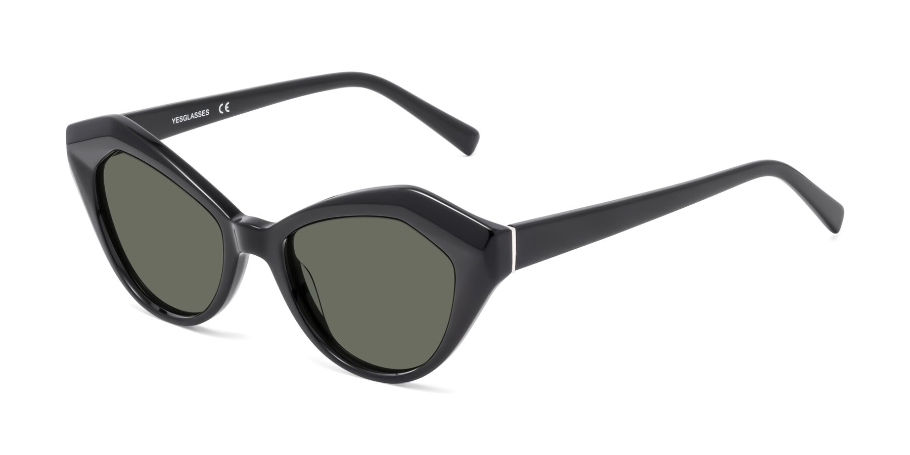 Angle of 1495 in Black with Gray Polarized Lenses