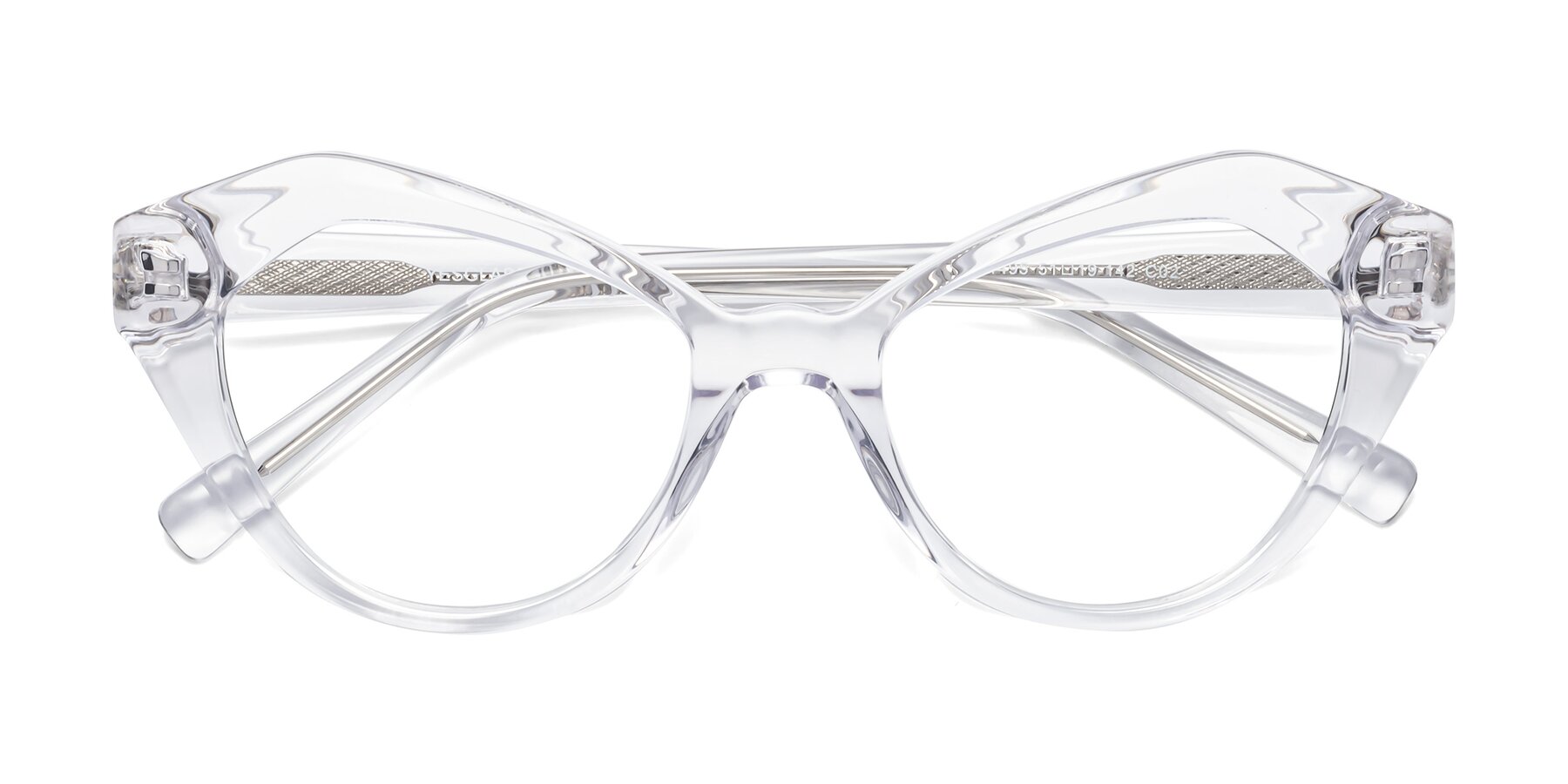 Folded Front of 1495 in Clear with Clear Eyeglass Lenses