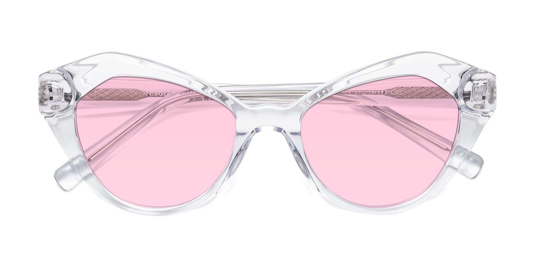 Folded Front of 1495 in Clear with Light Pink Tinted Lenses