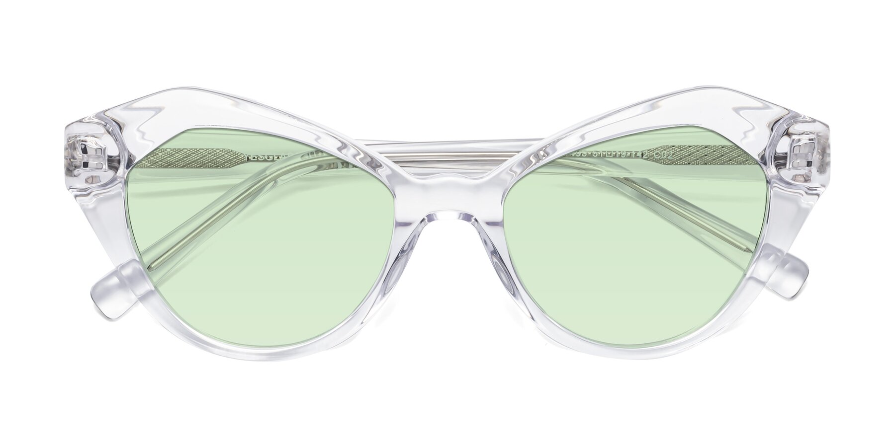 Folded Front of 1495 in Clear with Light Green Tinted Lenses
