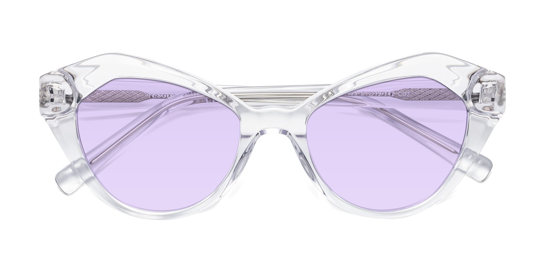 Folded Front of 1495 in Clear with Light Purple Tinted Lenses