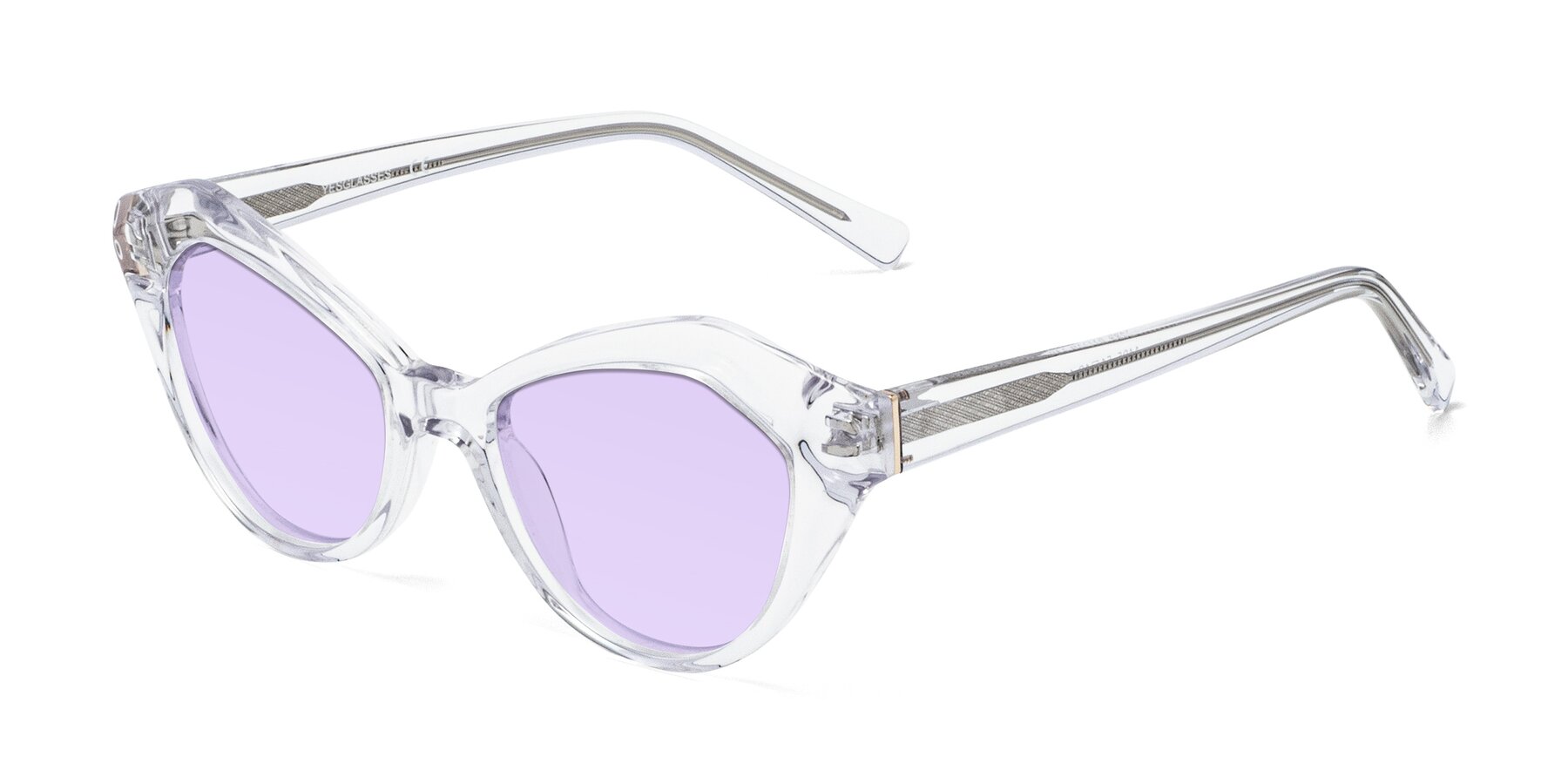 Angle of 1495 in Clear with Light Purple Tinted Lenses