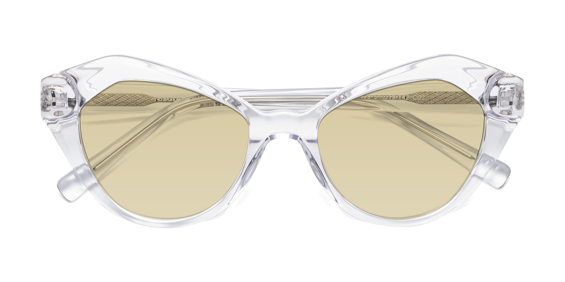 Folded Front of 1495 in Clear with Light Champagne Tinted Lenses