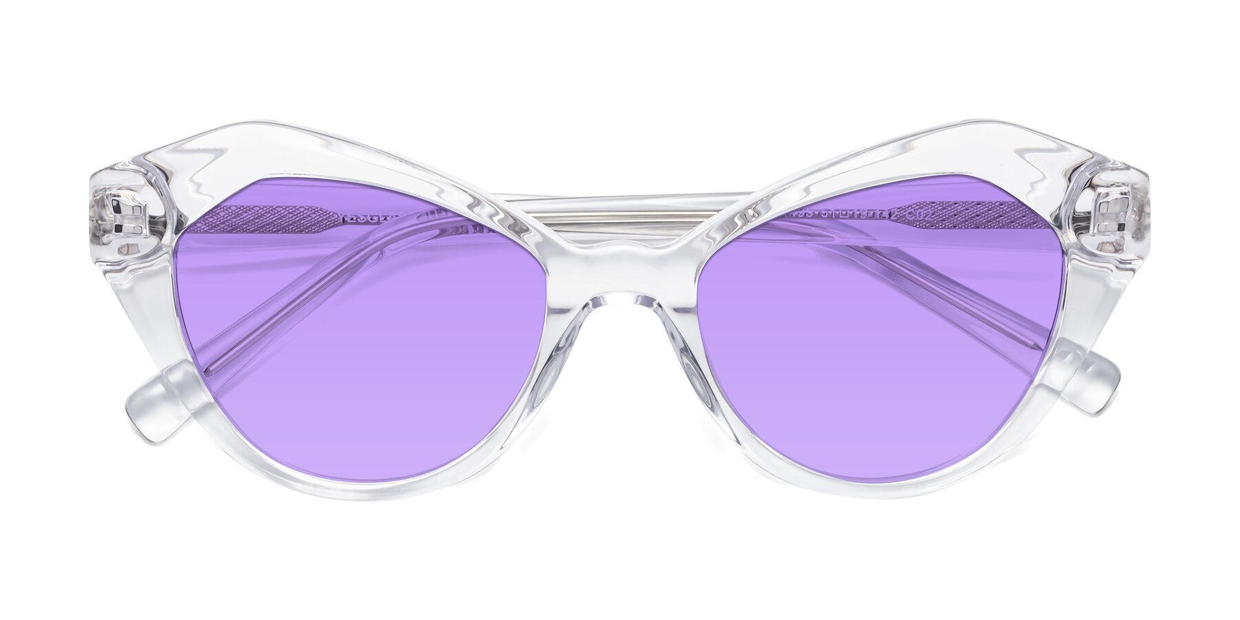 Folded Front of 1495 in Clear with Medium Purple Tinted Lenses