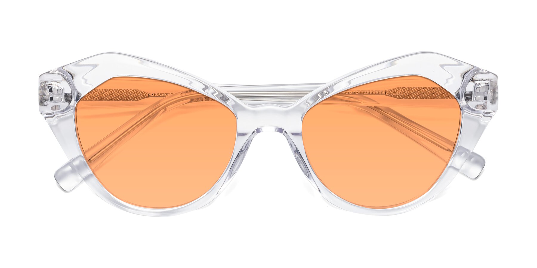 Folded Front of 1495 in Clear with Medium Orange Tinted Lenses