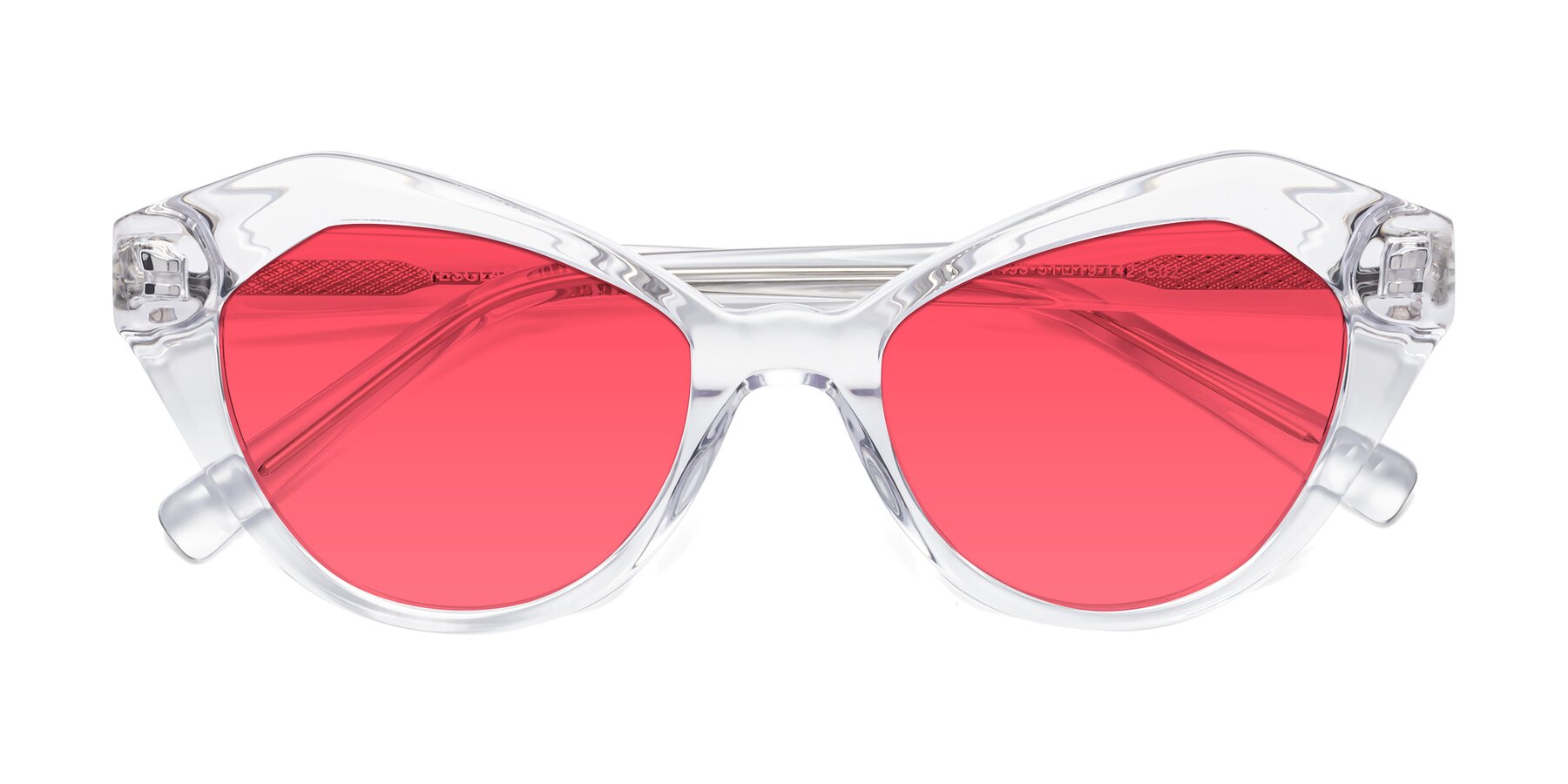 Folded Front of 1495 in Clear with Pink Tinted Lenses