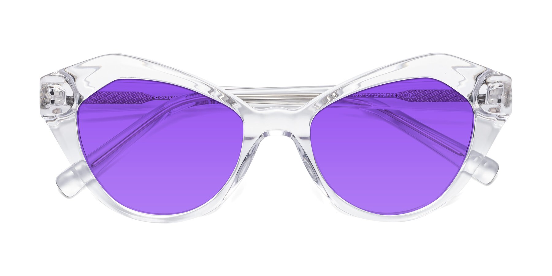 Folded Front of 1495 in Clear with Purple Tinted Lenses