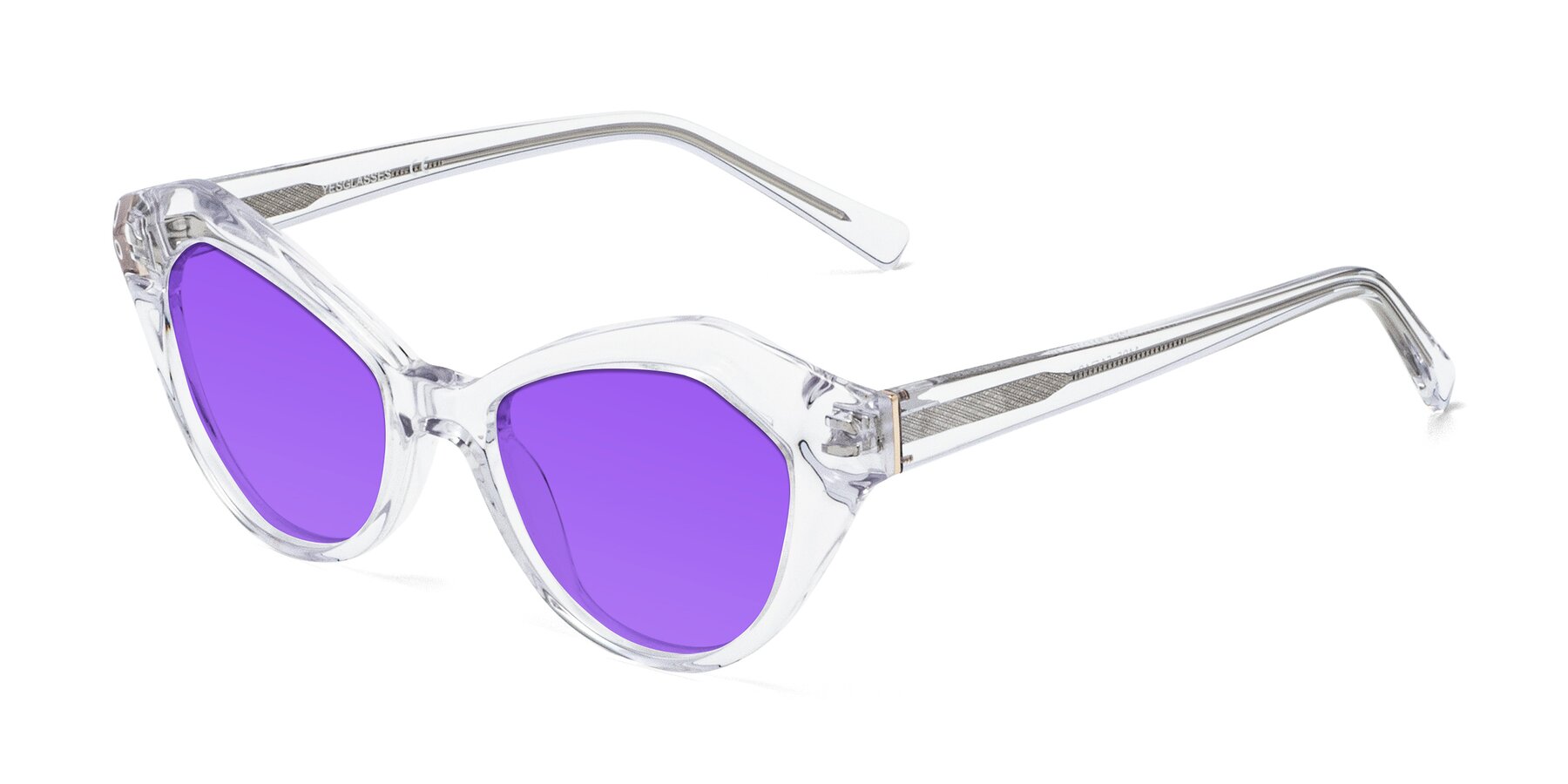 Angle of 1495 in Clear with Purple Tinted Lenses