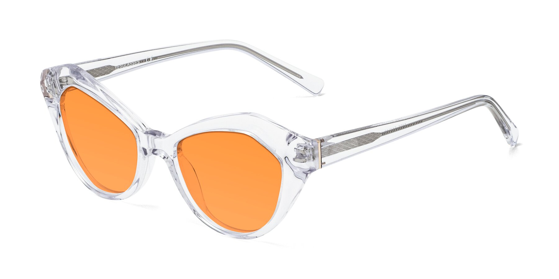 Angle of 1495 in Clear with Orange Tinted Lenses