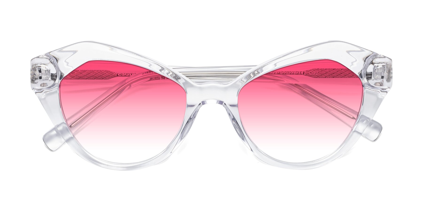Folded Front of 1495 in Clear with Pink Gradient Lenses