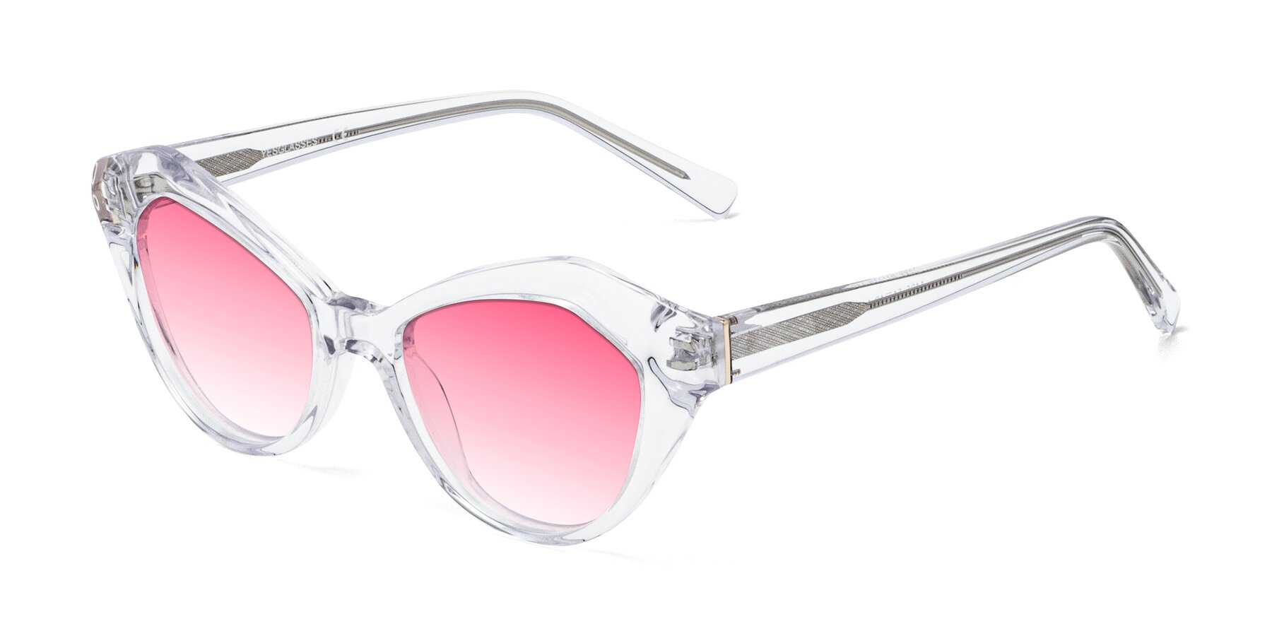 Angle of 1495 in Clear with Pink Gradient Lenses